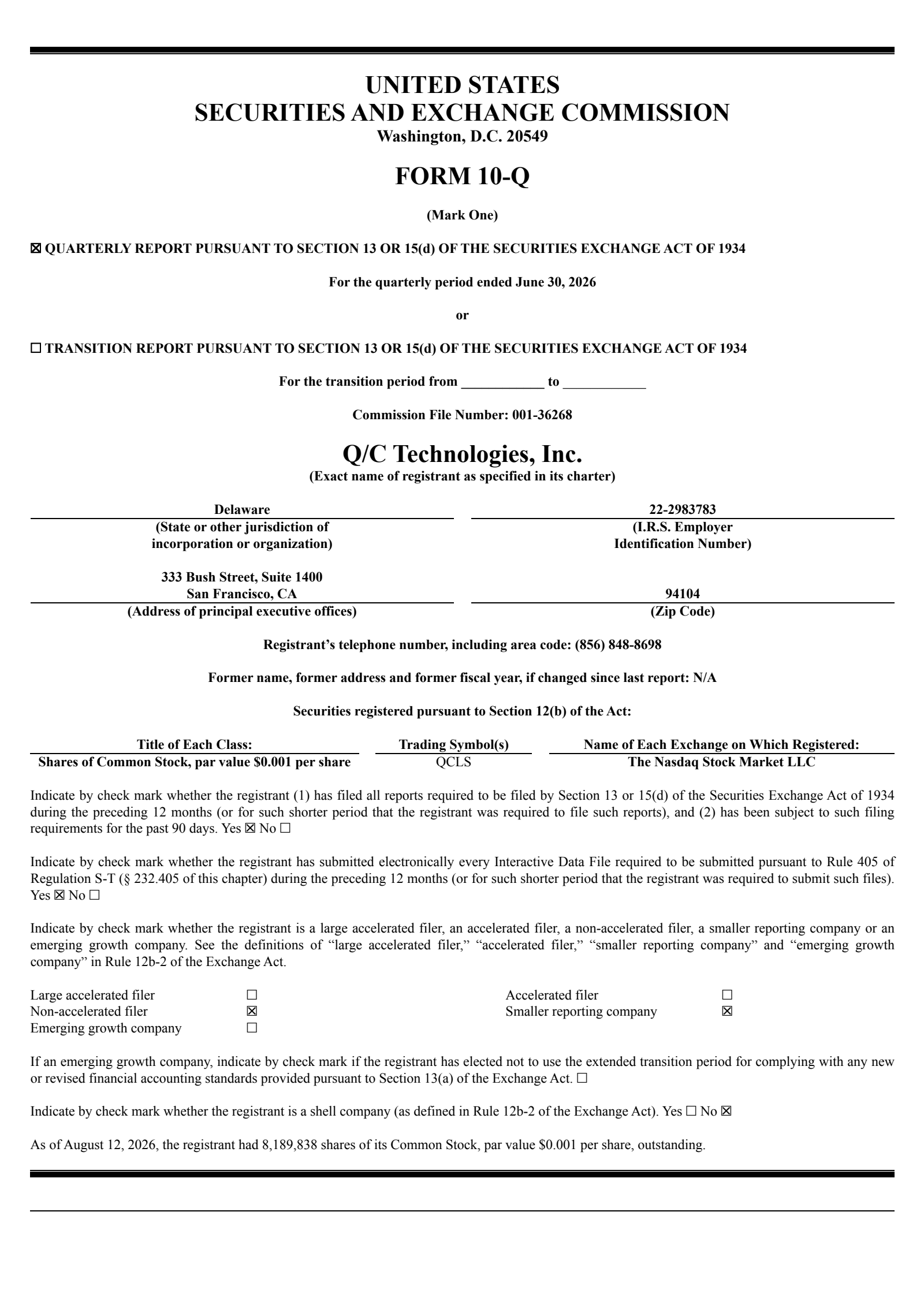 Mymd Pharmaceuticals' Q2 2026 Quarterly report