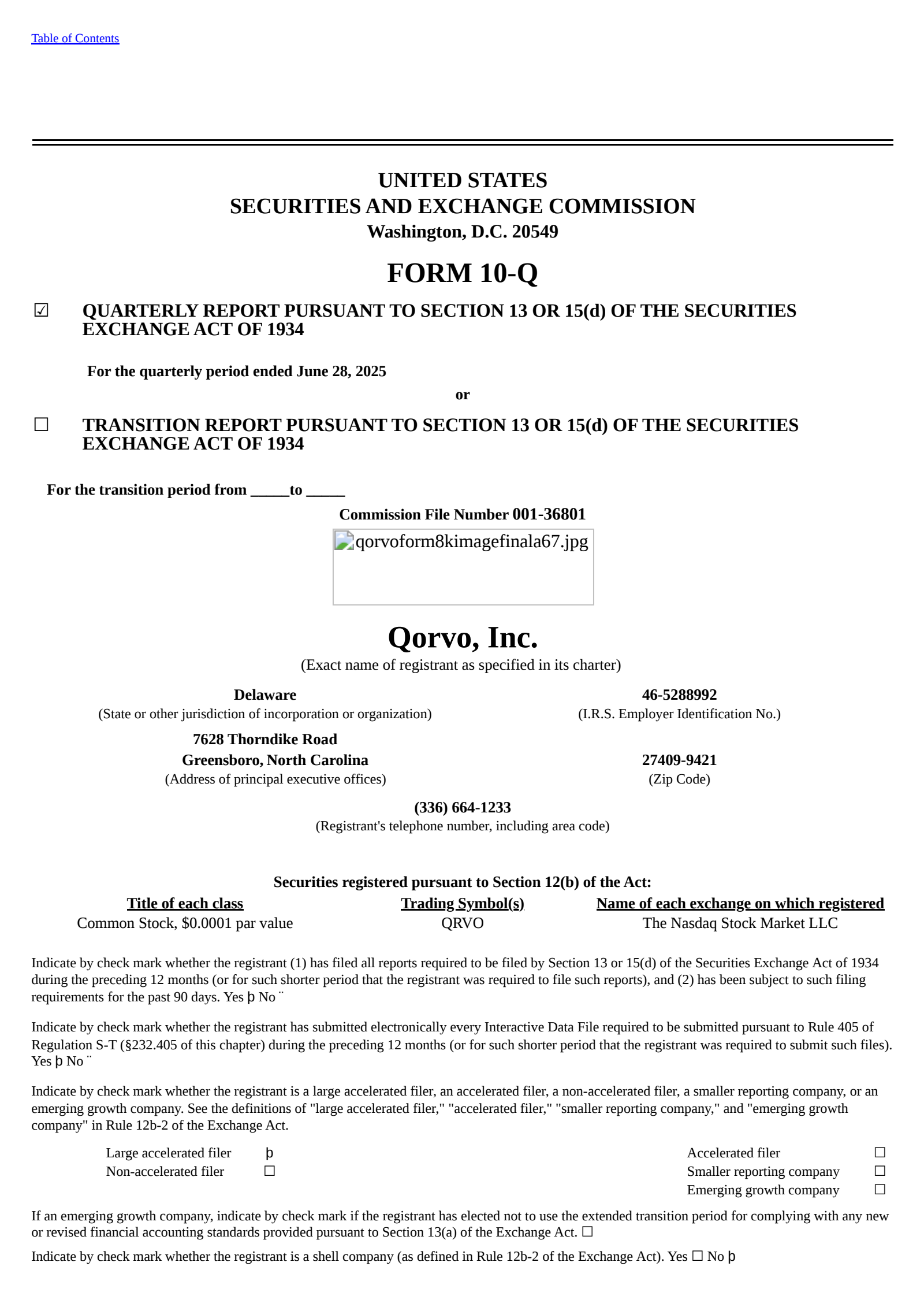 Qorvo's Q1 2026 Quarterly report