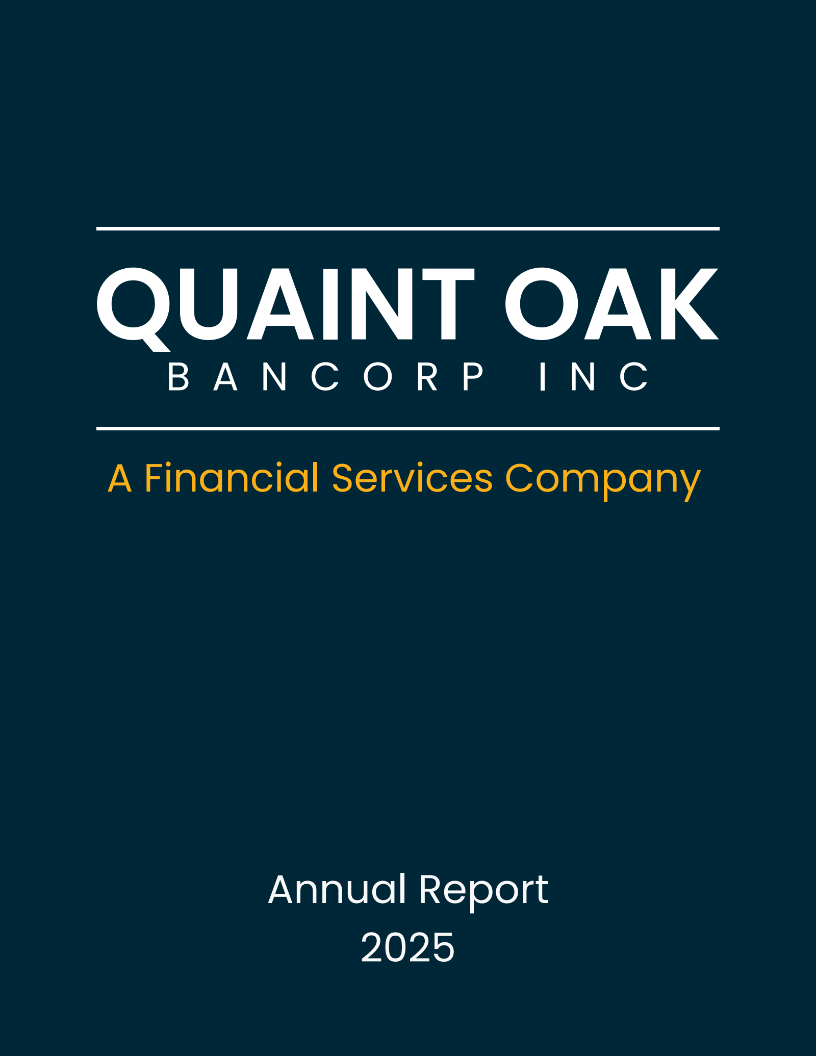 Quaint Oak Bancorp's Q4 2025 Annual report