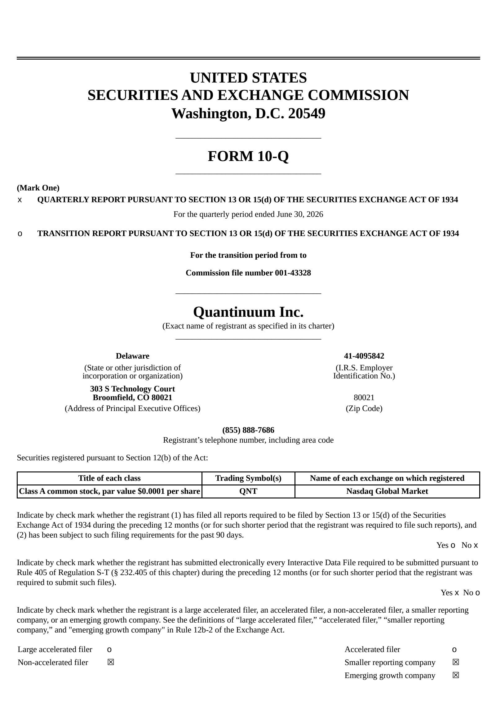 Quantinuum's Q2 2026 Quarterly report