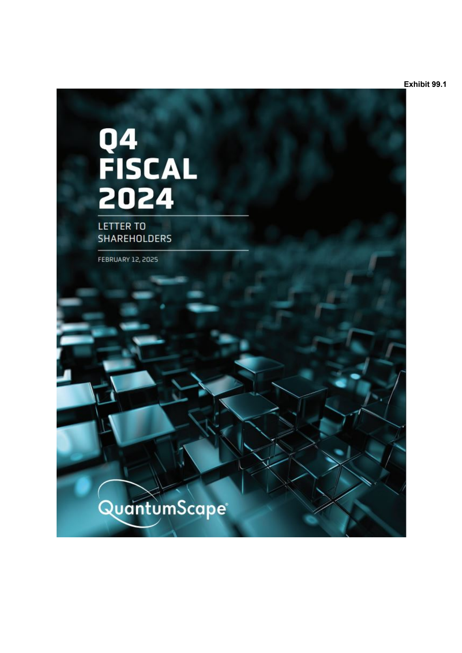 QuantumScape's Q4 2024 Press Release