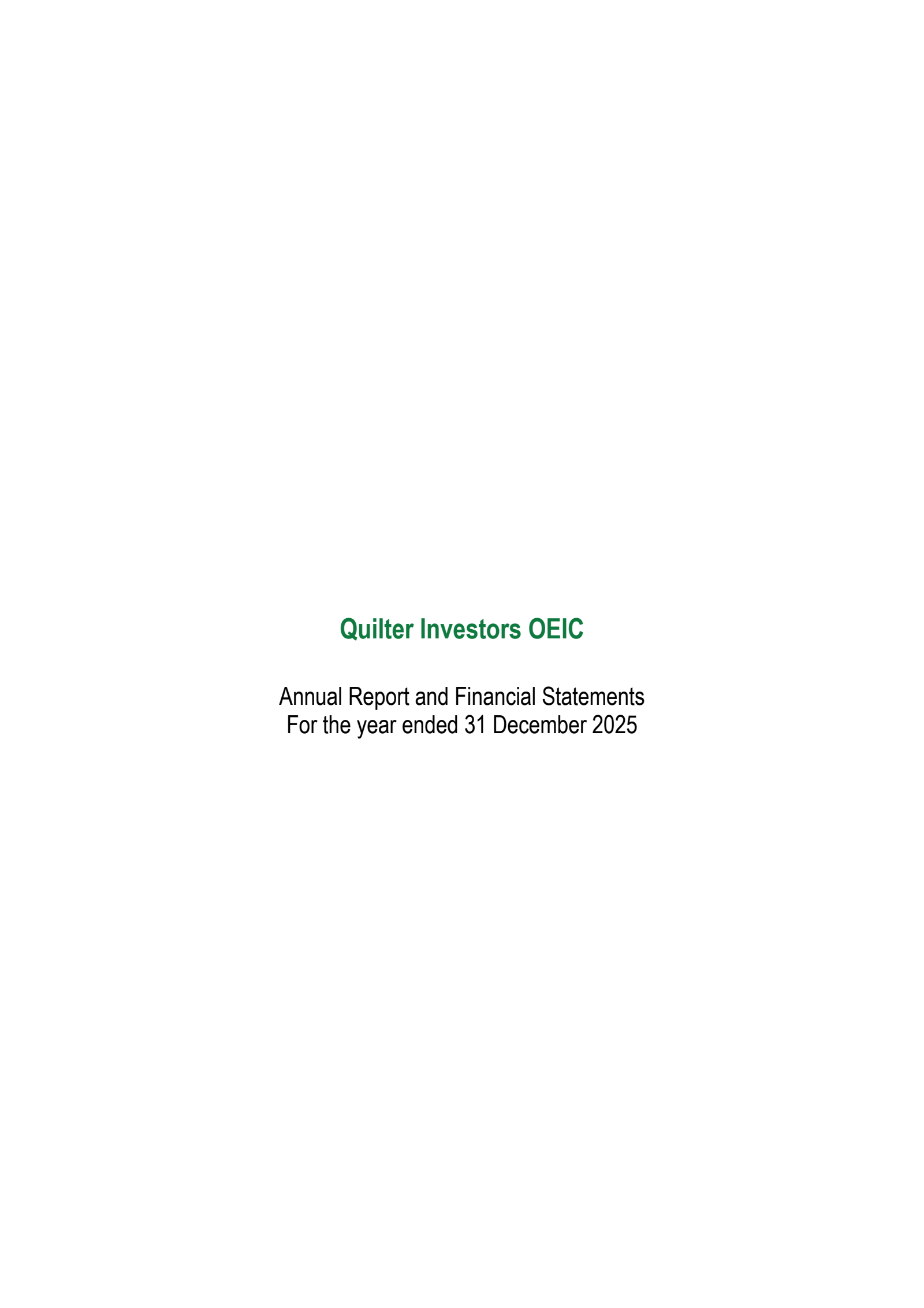 Quilter's H2 2025 Annual report