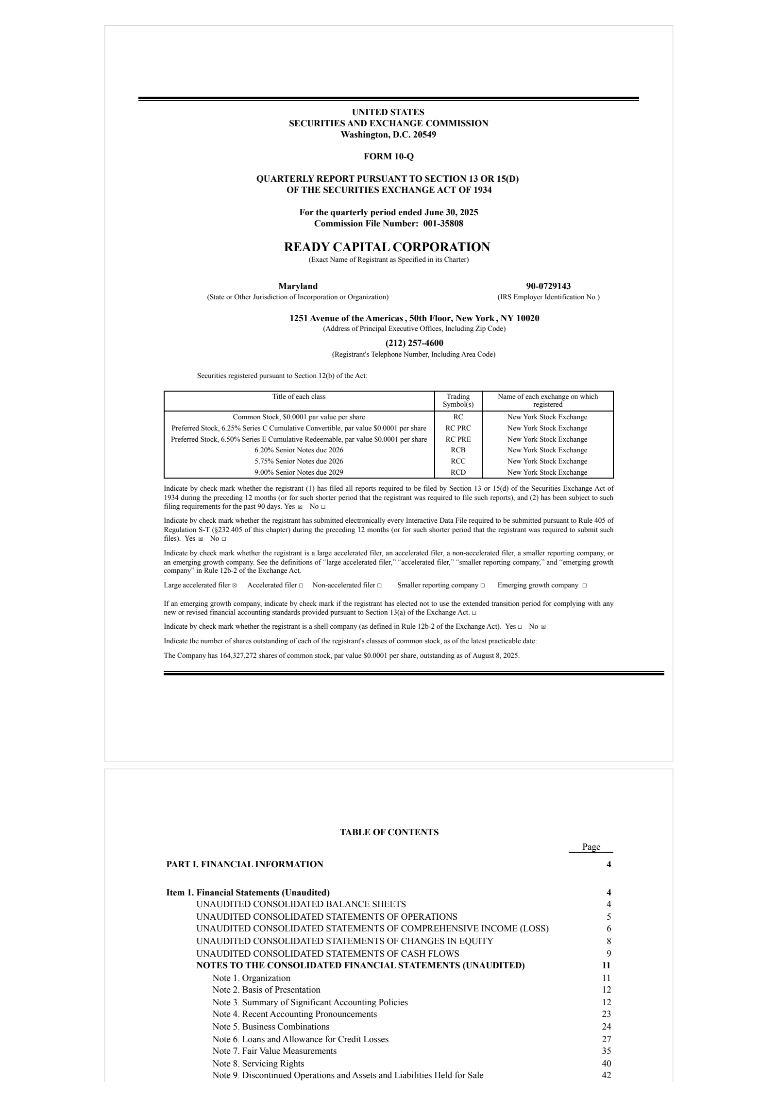Ready Capital's Q2 2025 Quarterly report