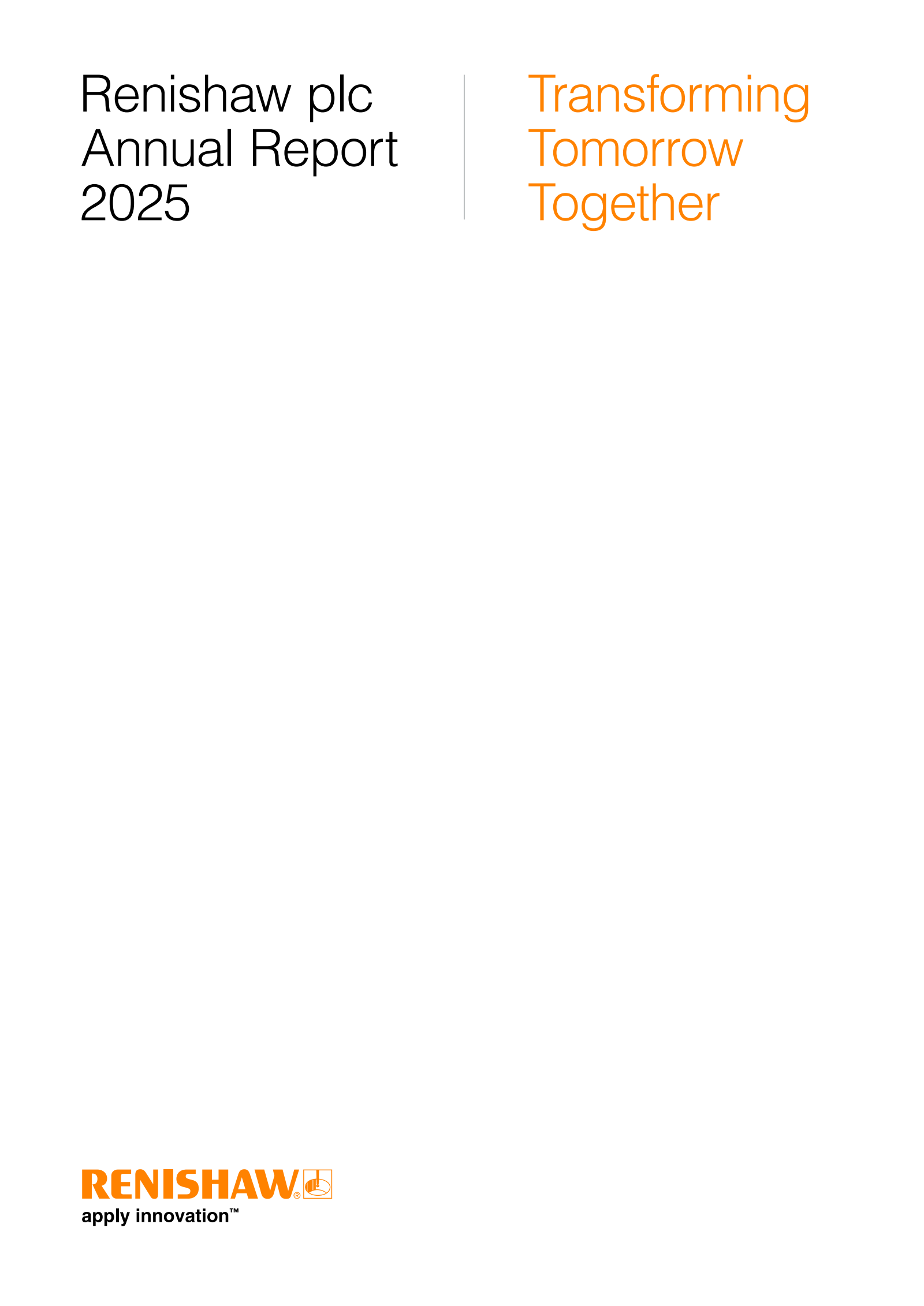 Renishaw's H2 2025 Annual report
