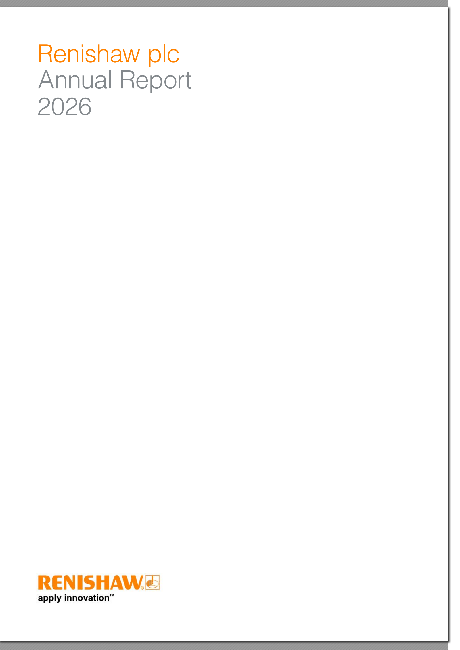 Renishaw's H2 2026 Annual report