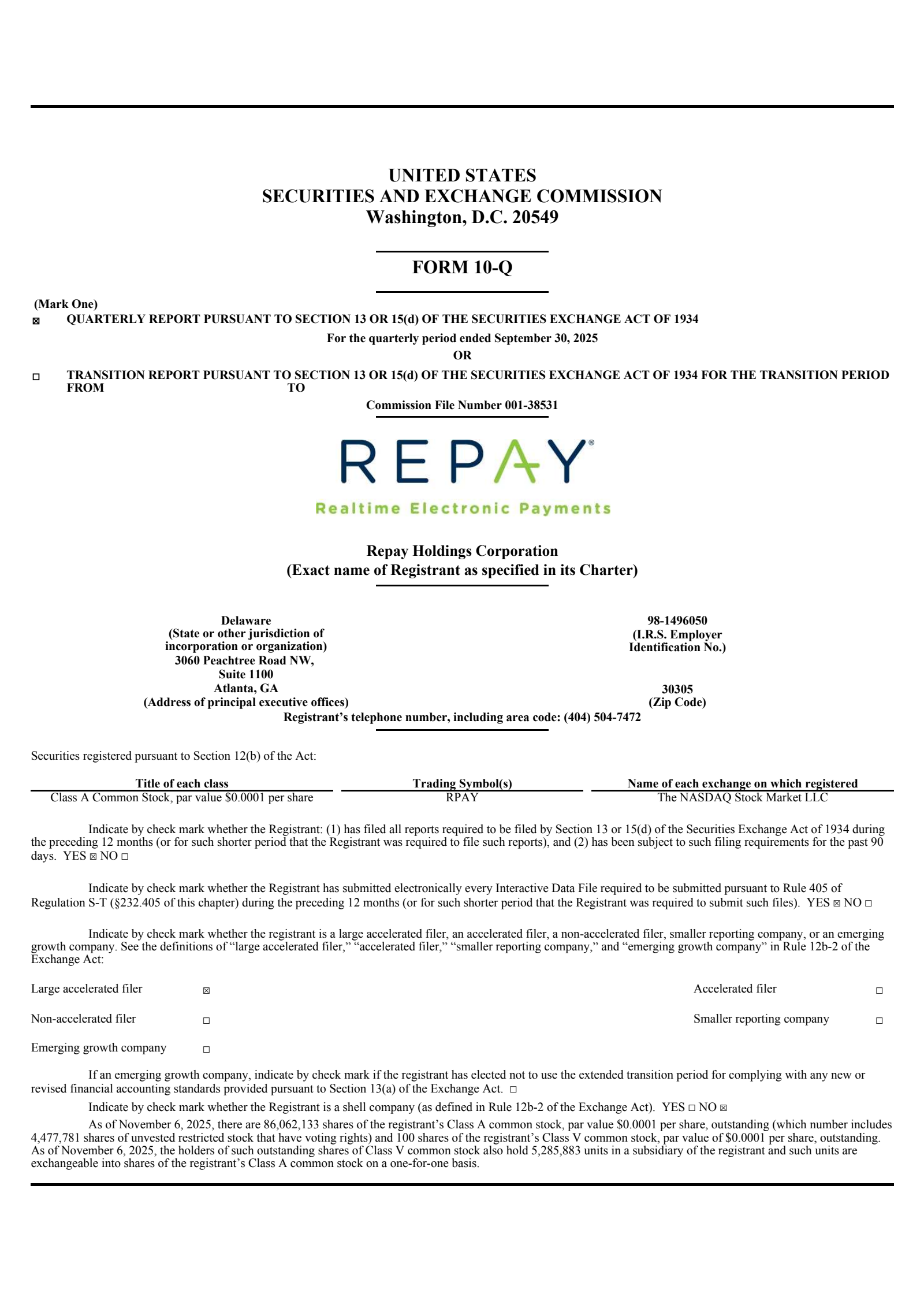 Repay's Q3 2025 Quarterly Report