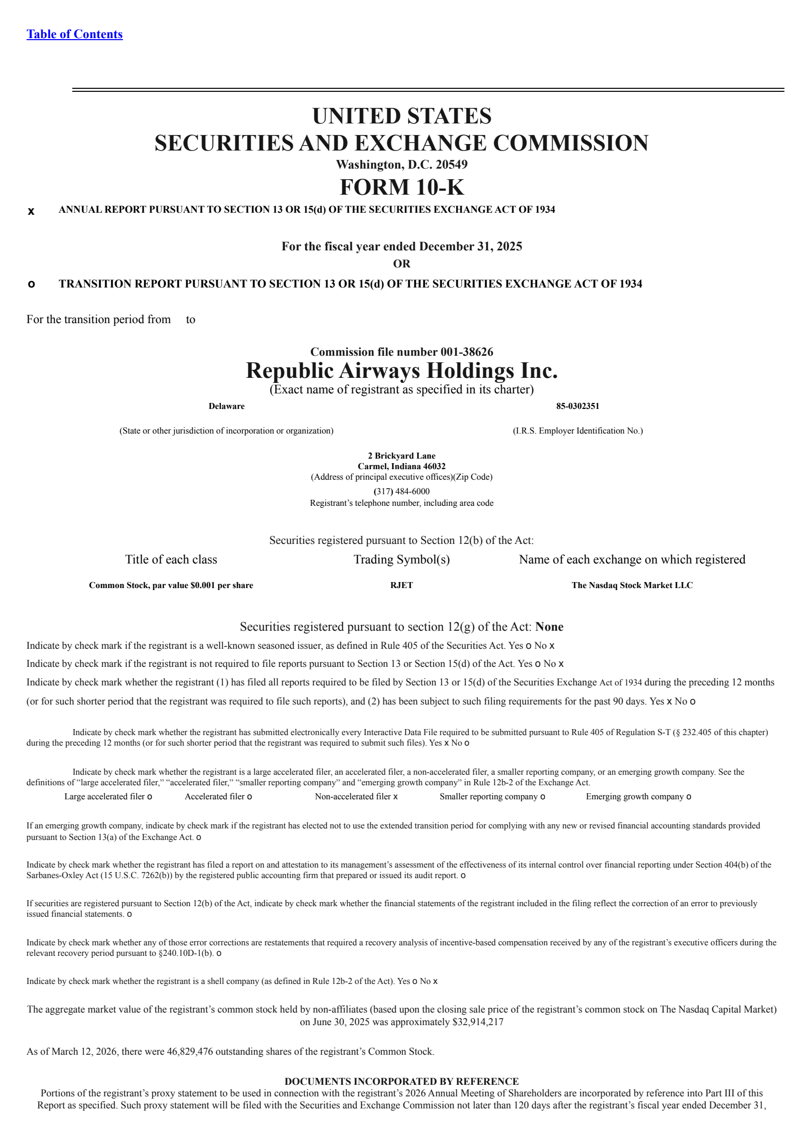 Mesa Air Group's Q4 2025 Annual report