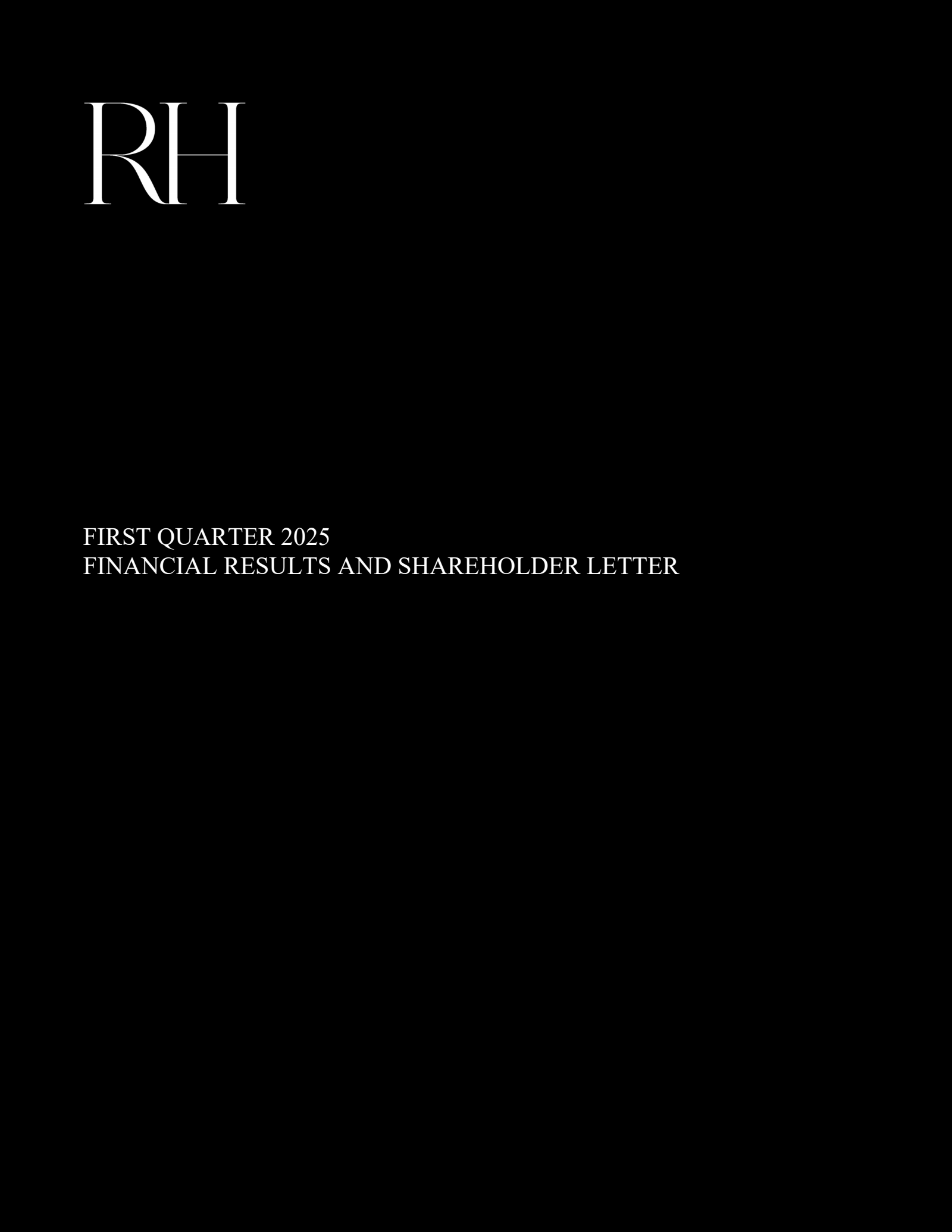 RH's Q1 2026 Press Release
