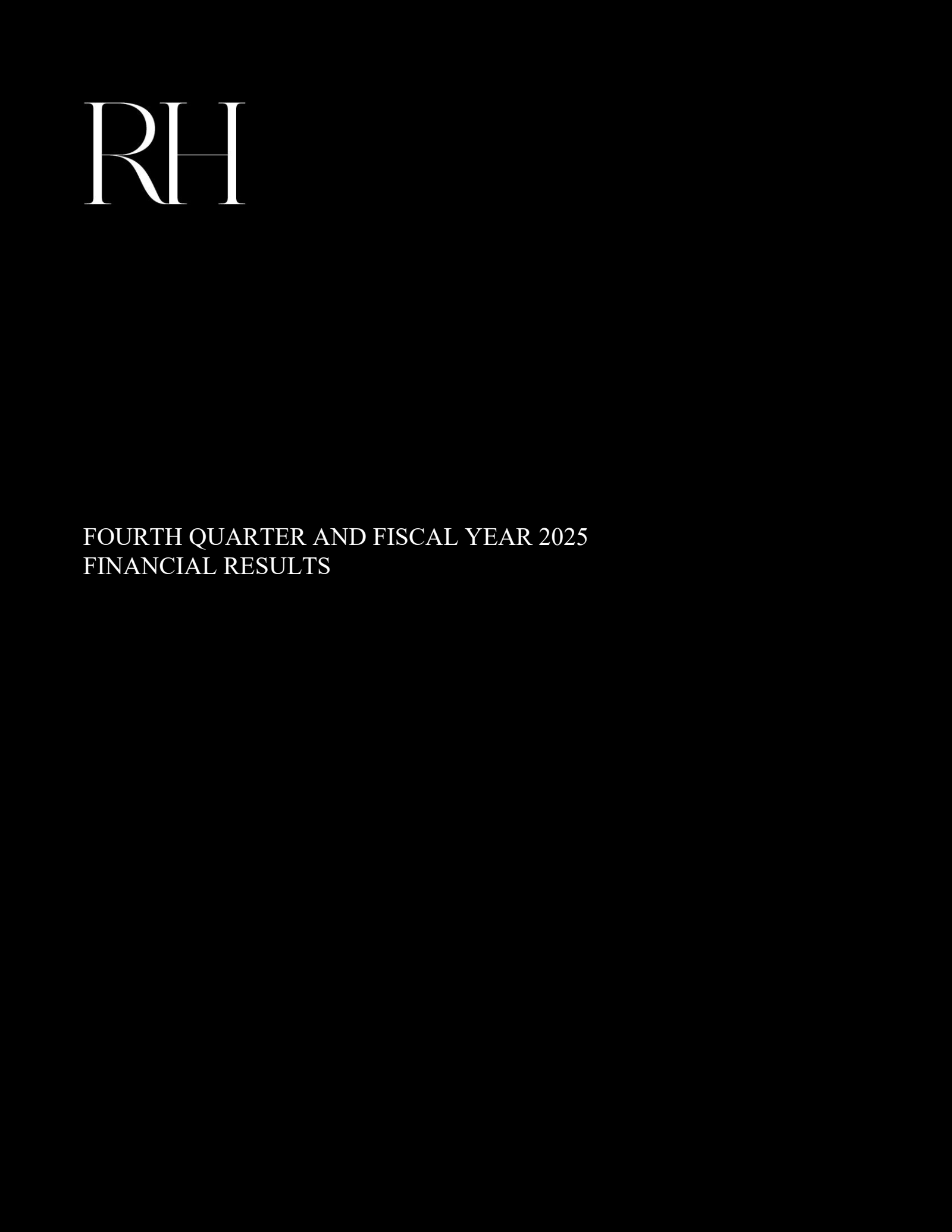 RH's Q4 2026 Press Release