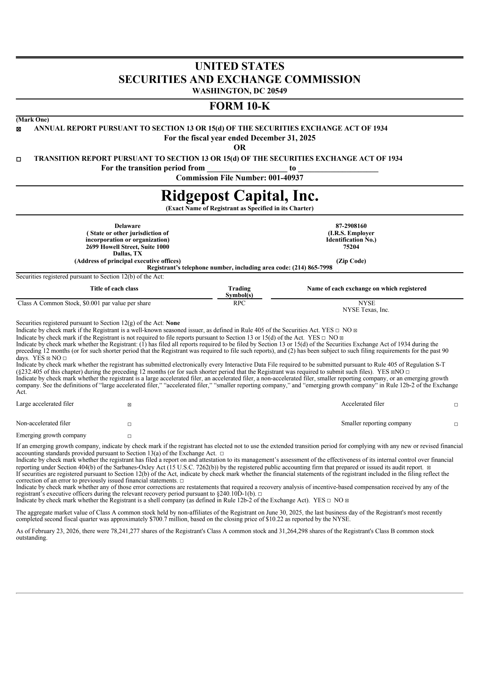 P10's Q4 2025 Annual report
