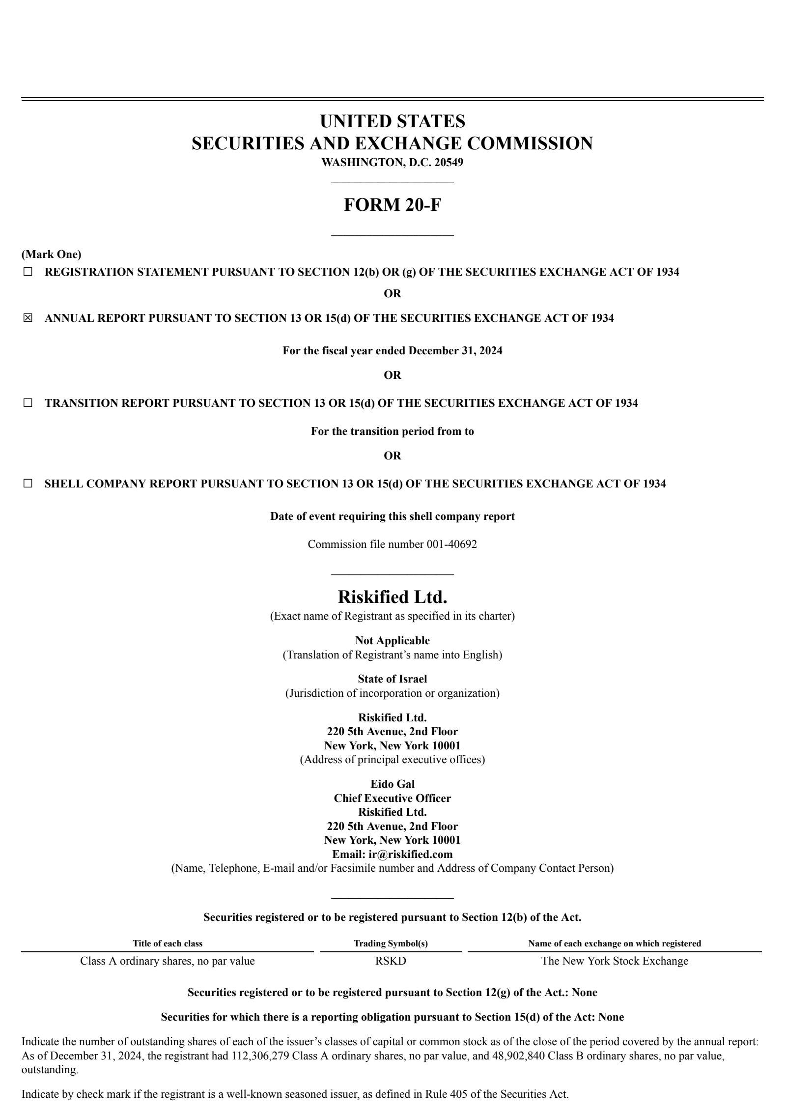 RSKD Q4 2024 Earnings Report on 3/5/2025