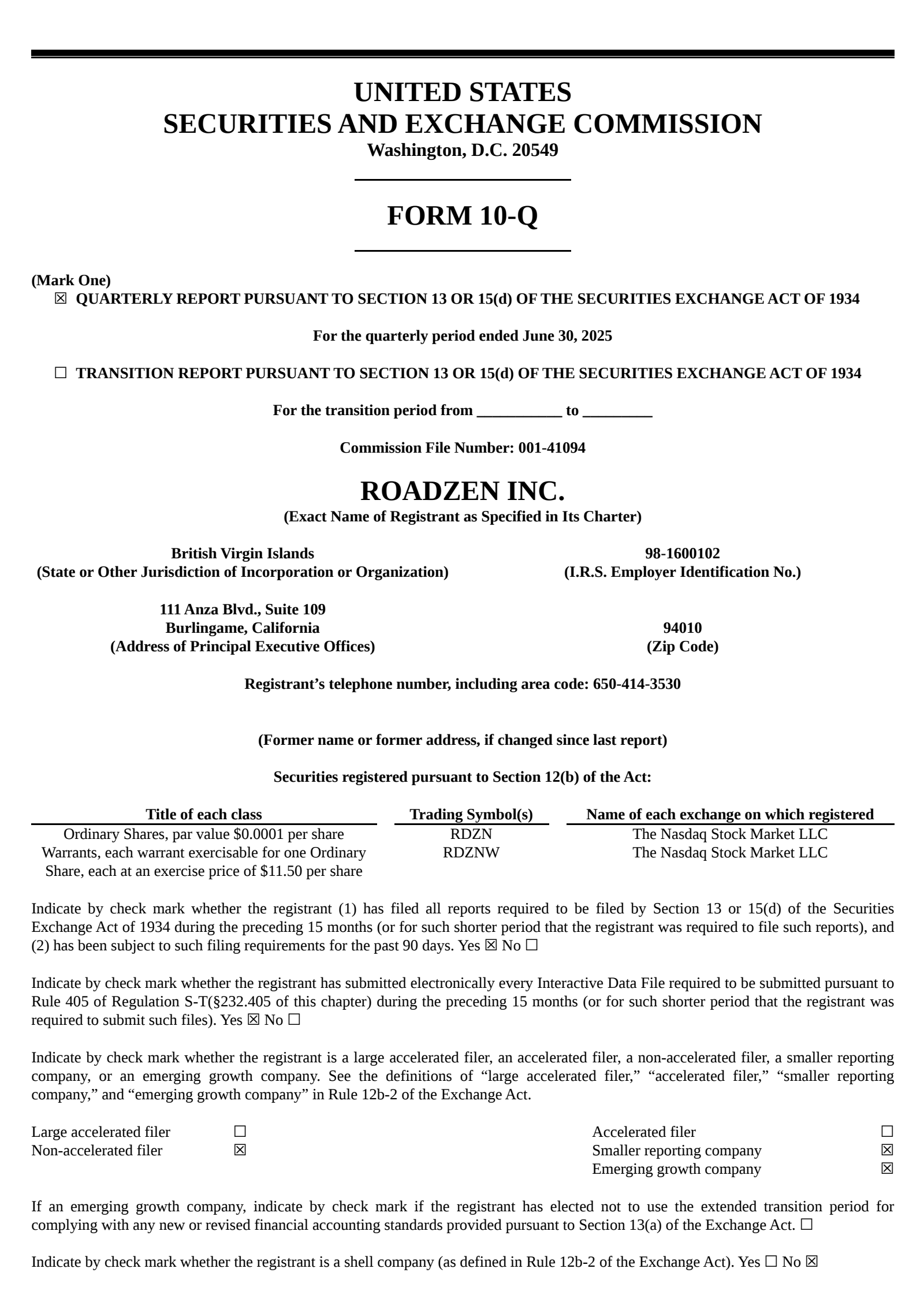 Roadzen's Q1 2026 Quarterly report