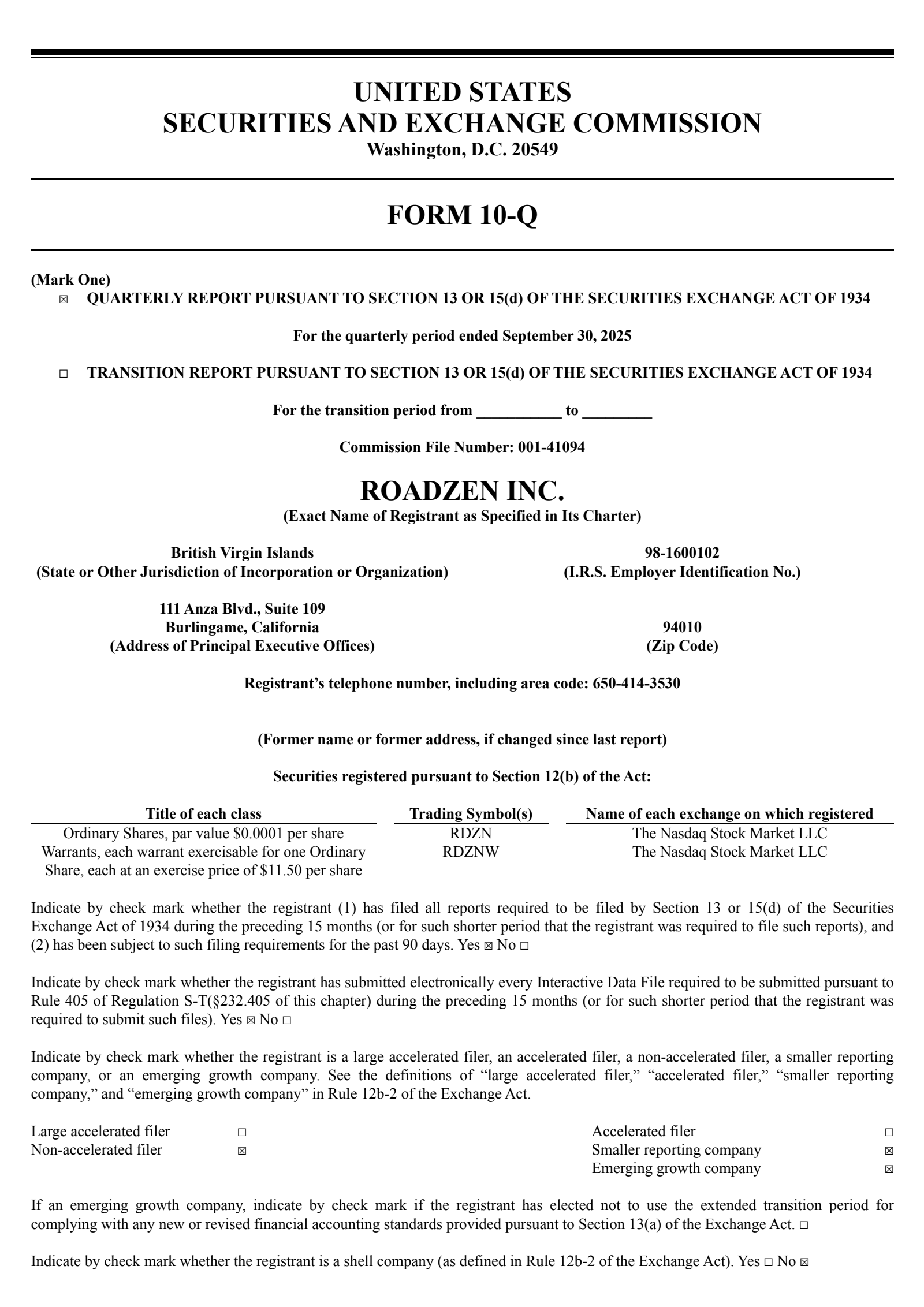 Roadzen's Q2 2026 Quarterly Report