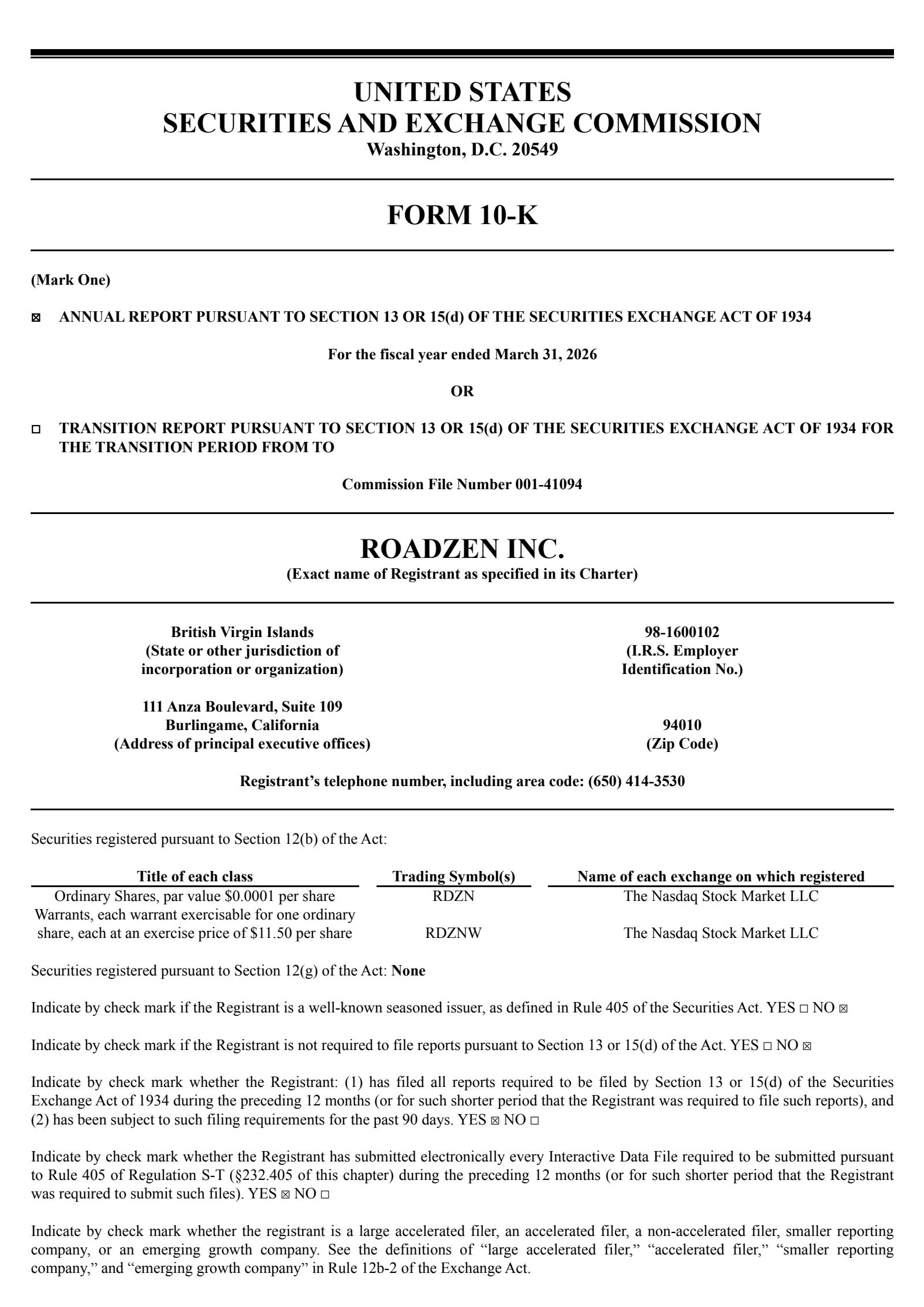 Roadzen's Q4 2026 Annual report