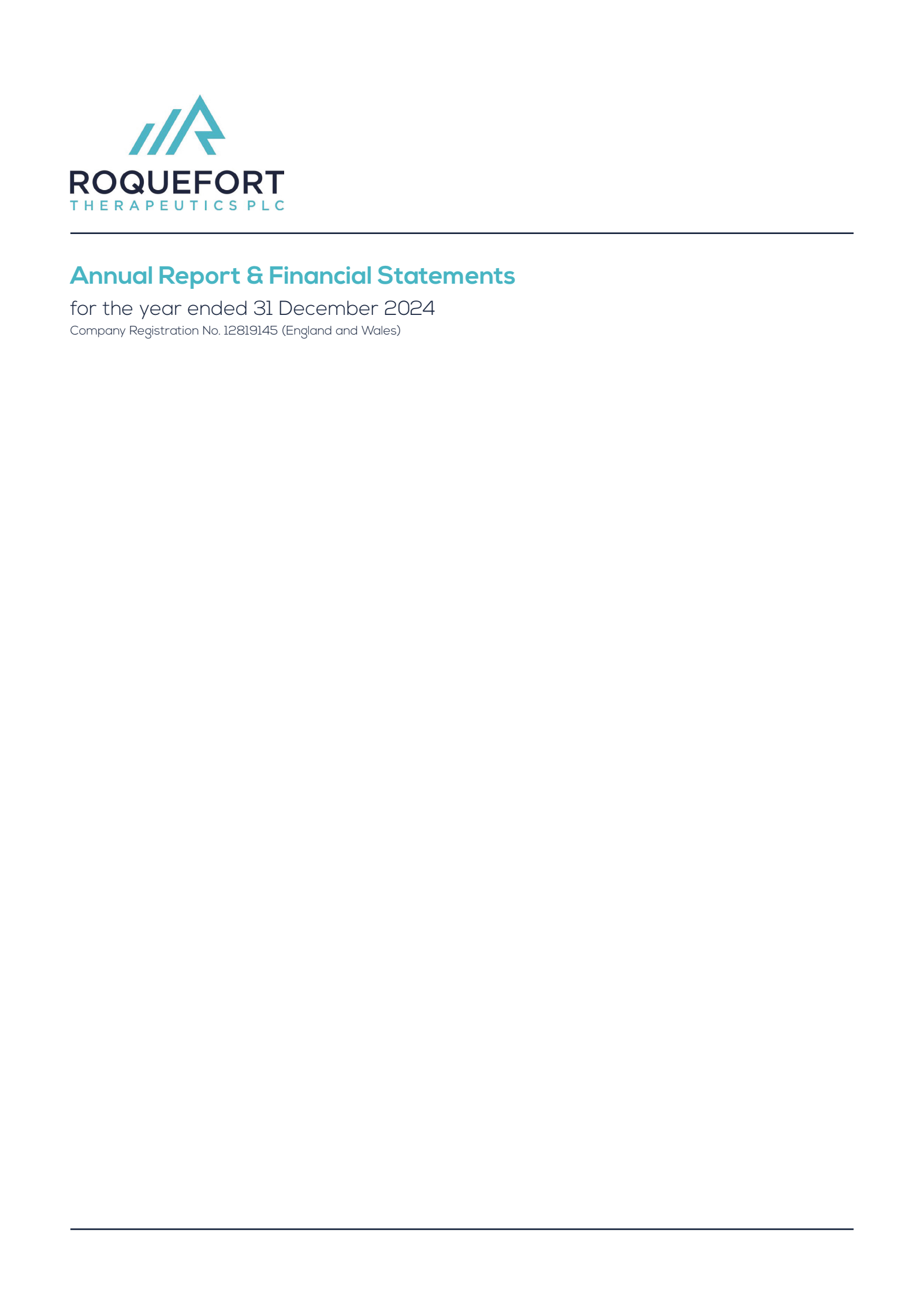 Roquefort Therapeutics' H2 2024 Annual report