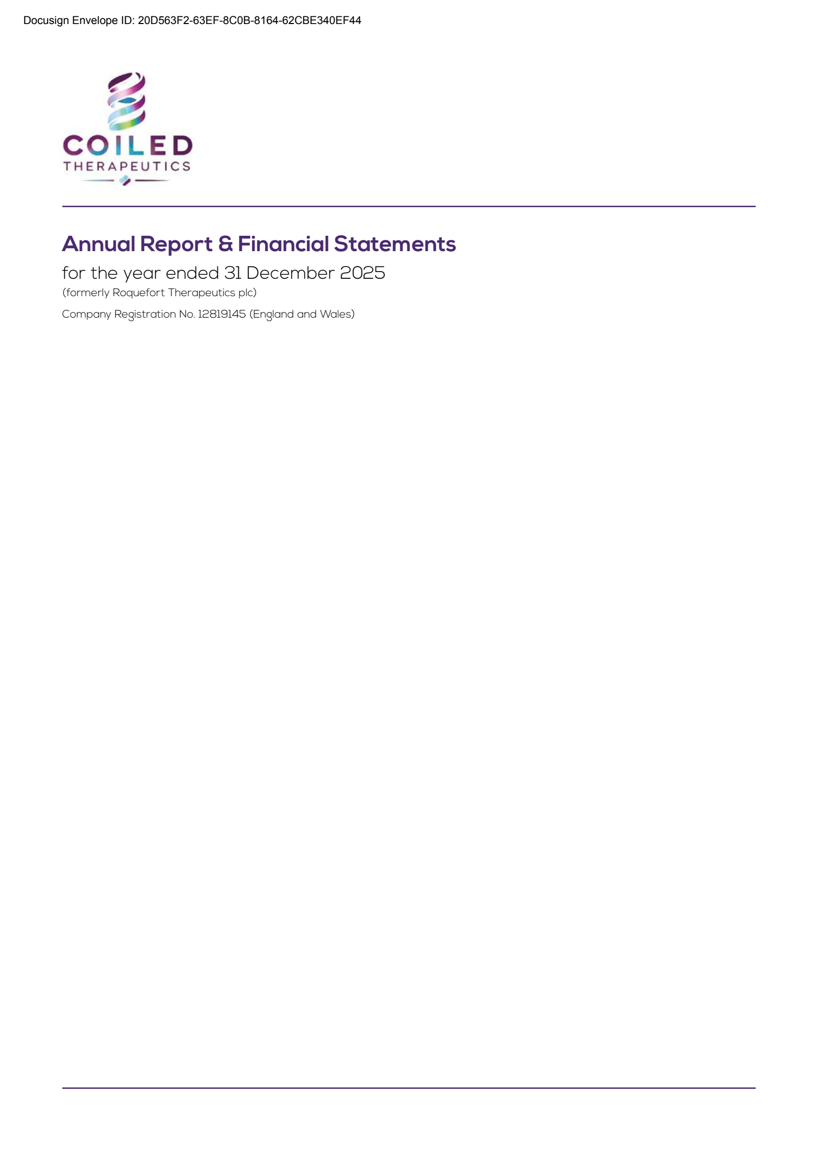 Roquefort Therapeutics' H2 2025 Annual report