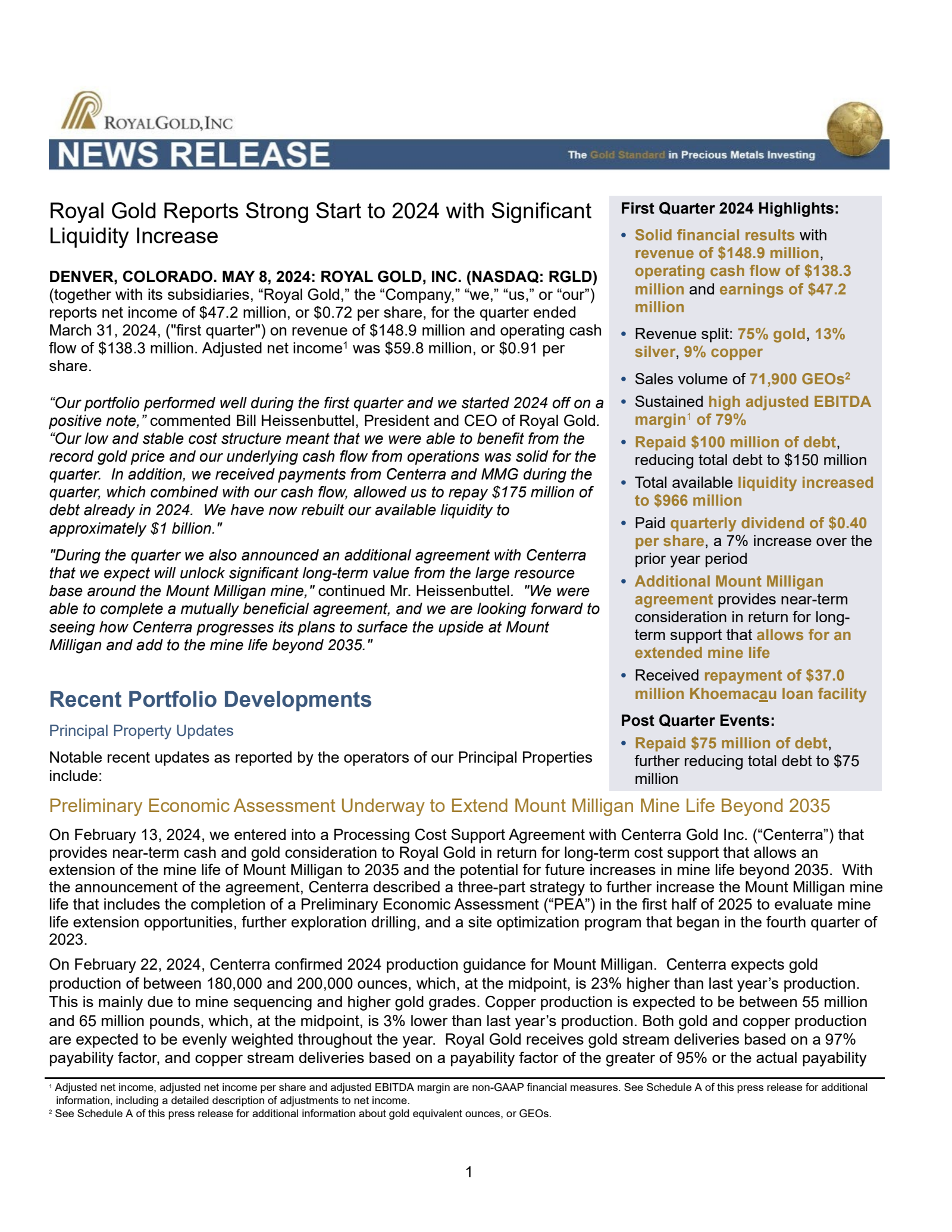 Whirlpool's Q1 2024 Press Release