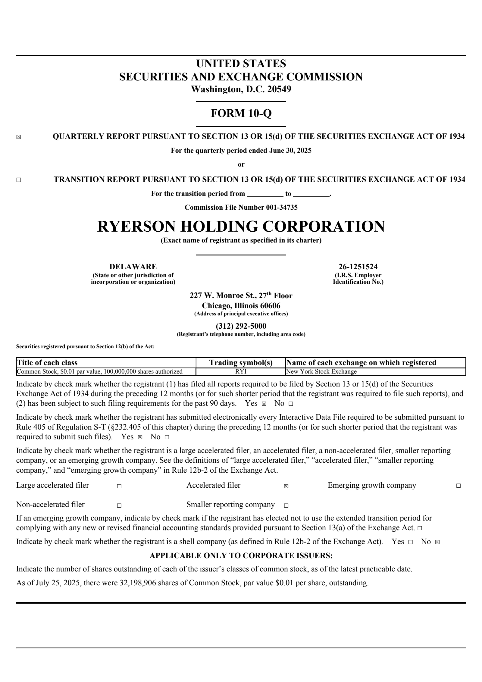 Ryerson's Q2 2025 Quarterly report