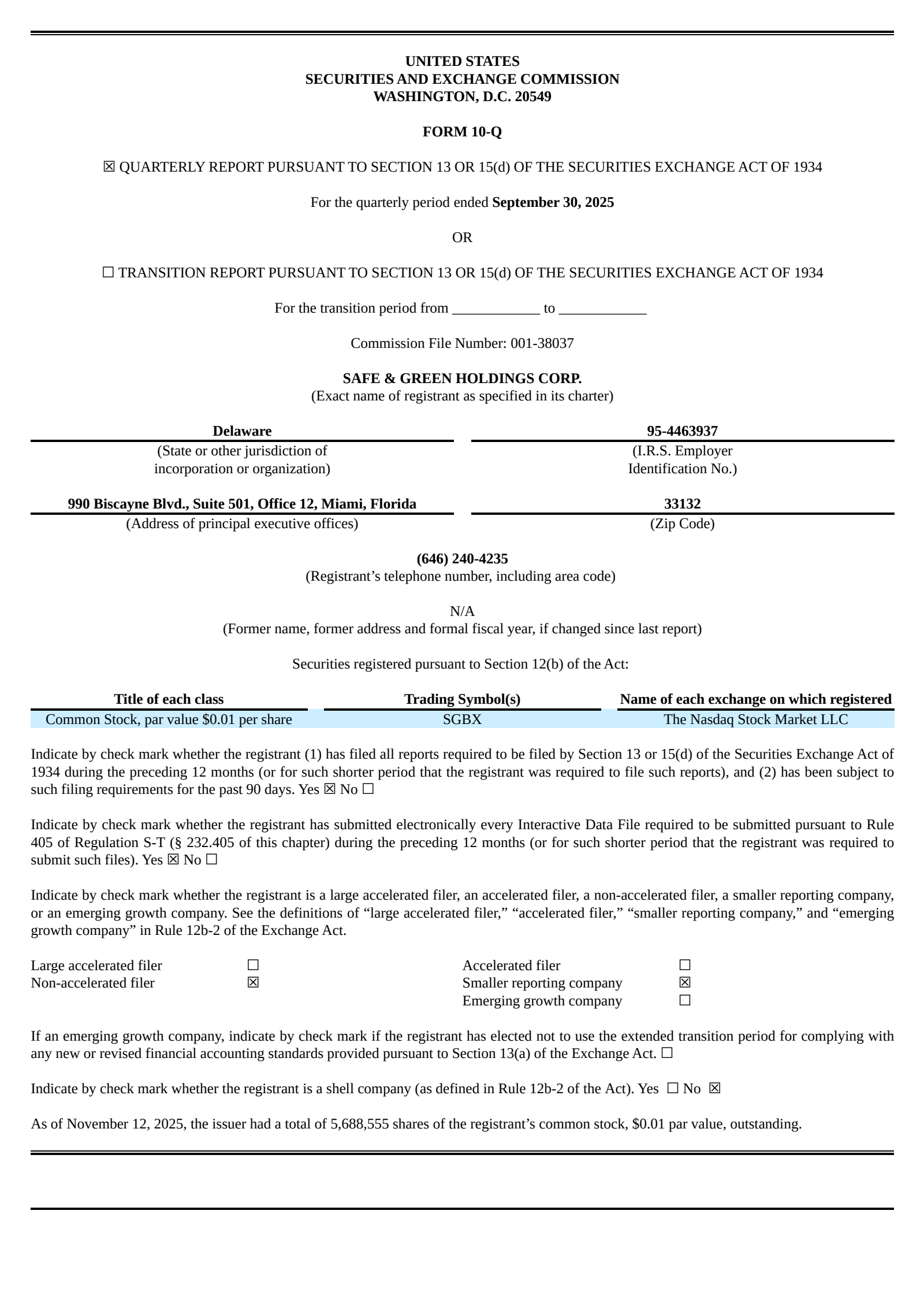 Olenox Industries' Q3 2025 Quarterly Report