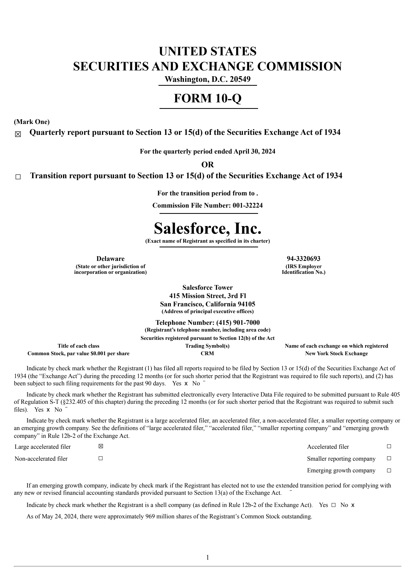 Salesforce's Q1 2025 Quarterly report