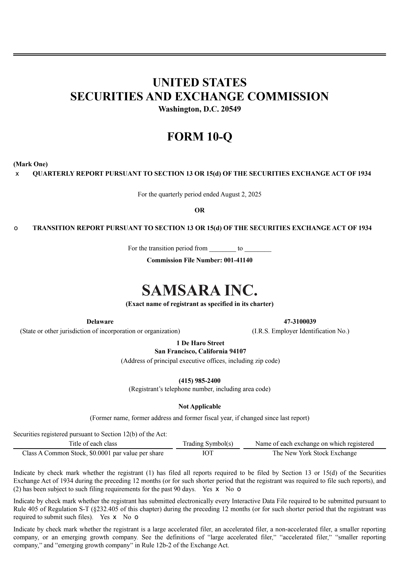 Samsara's Q2 2026 Quarterly Report