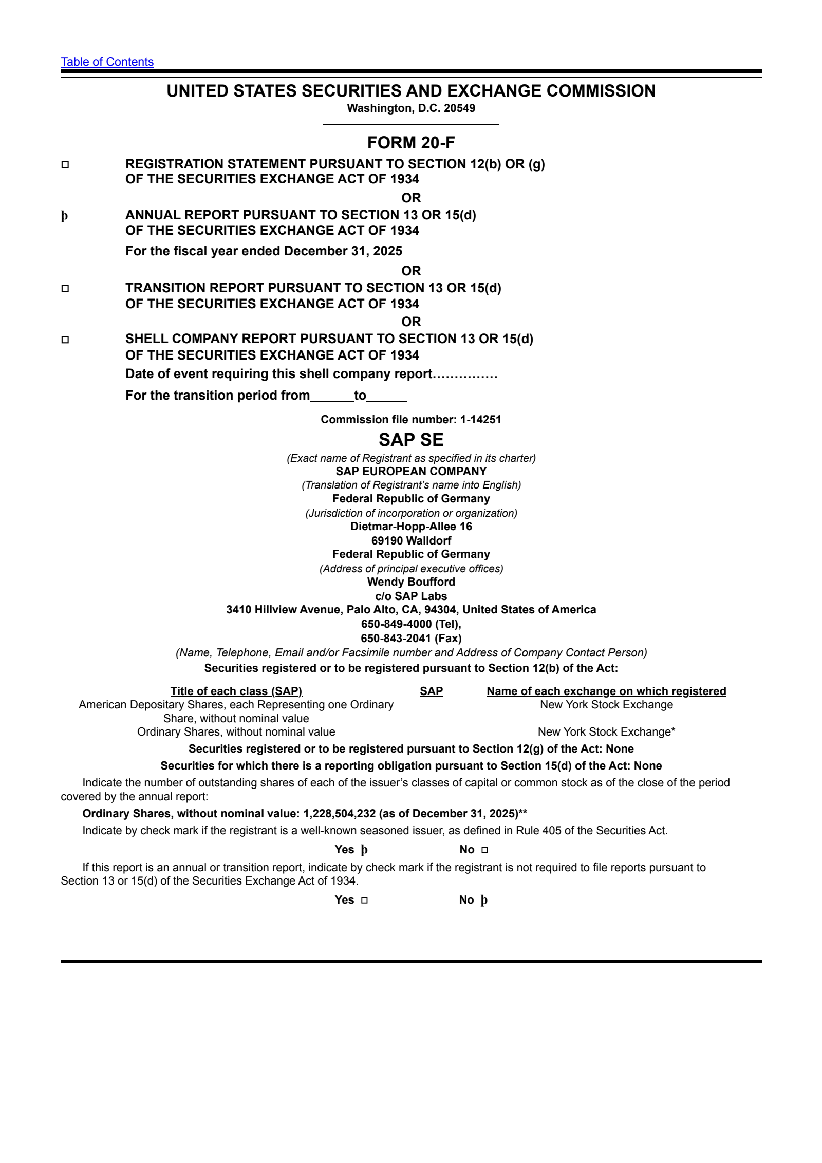 SAP's Q4 2025 Annual report