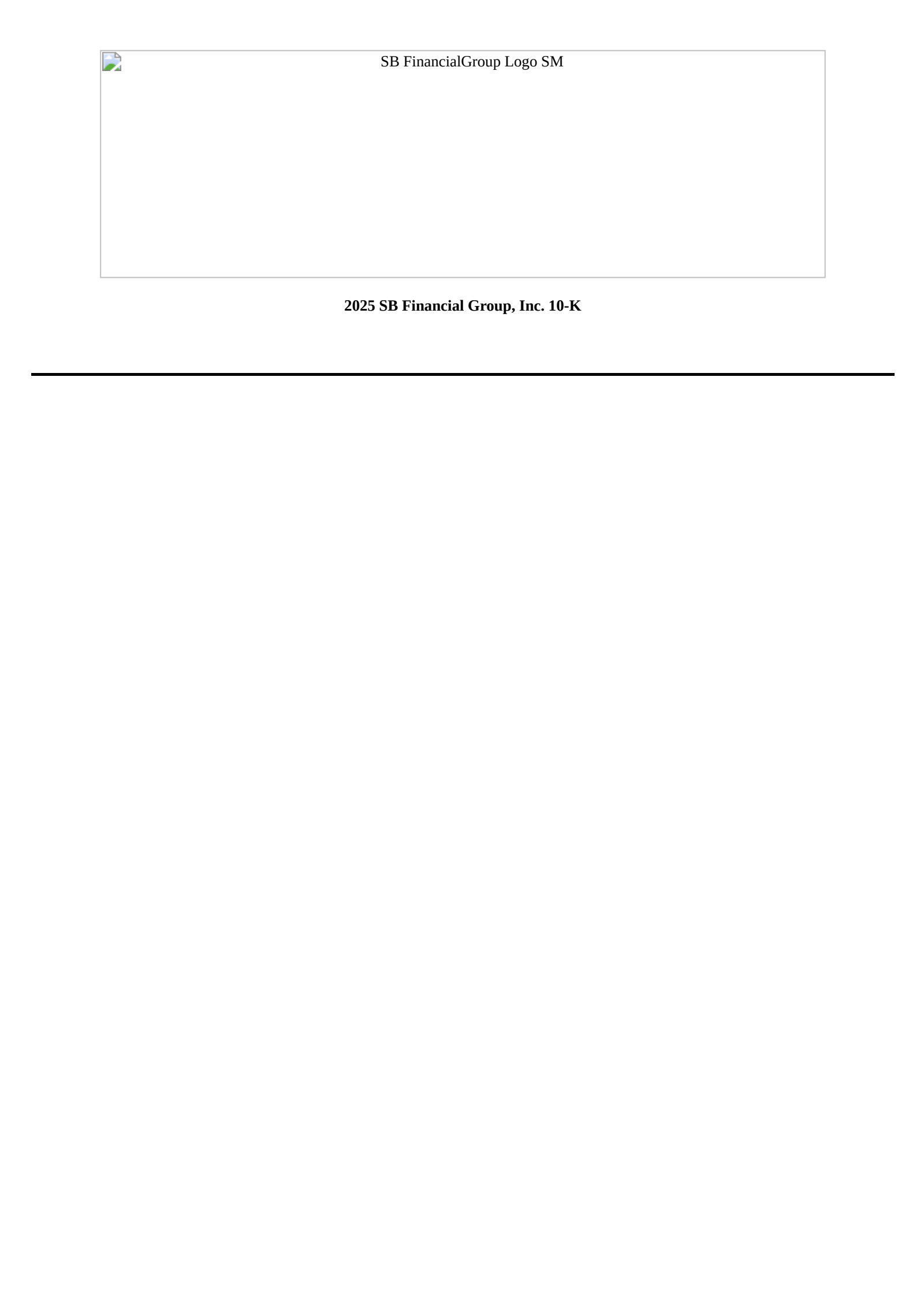 SB Financial Group's Q4 2025 Annual report
