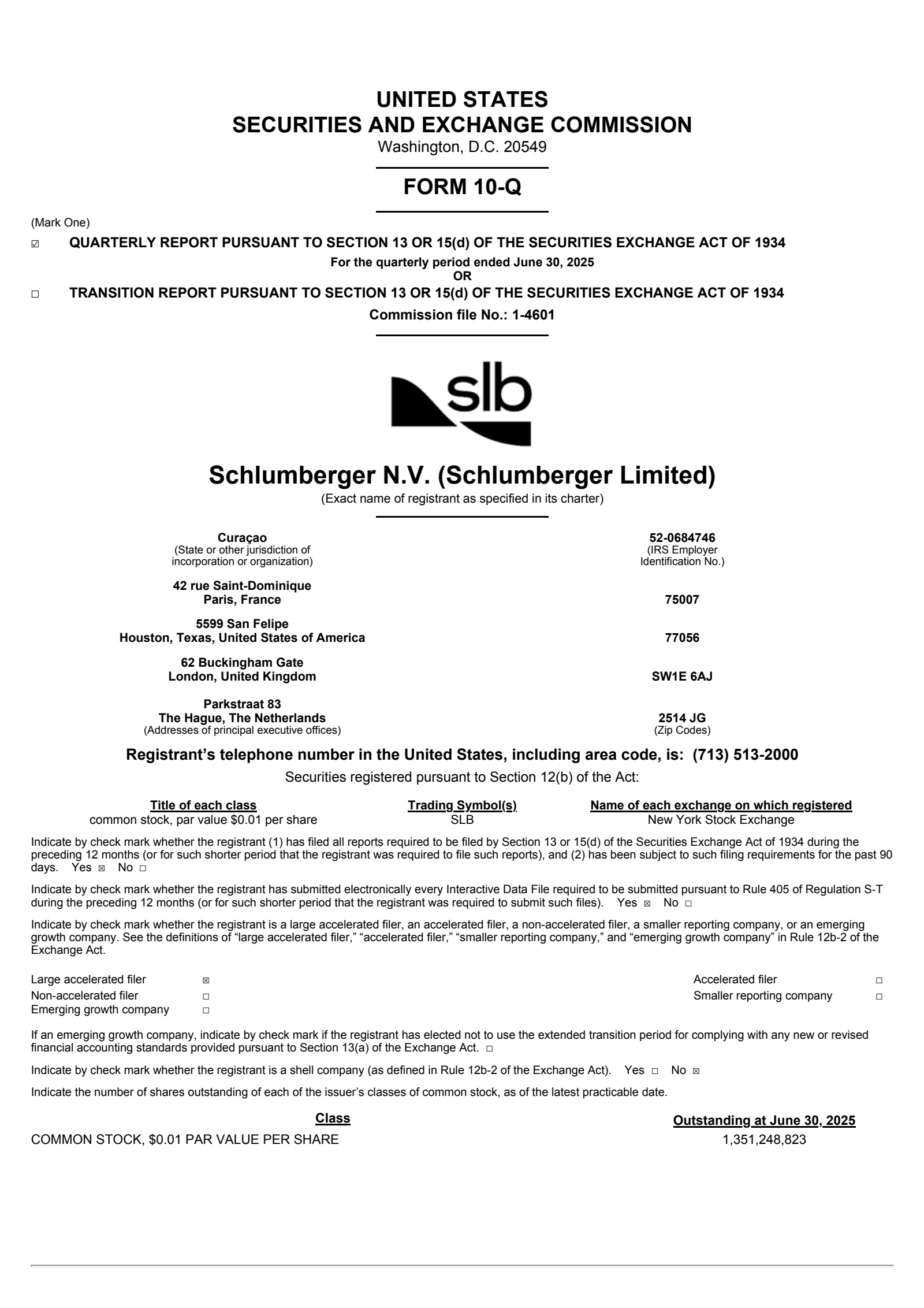 Schlumberger's Q2 2025 Quarterly report