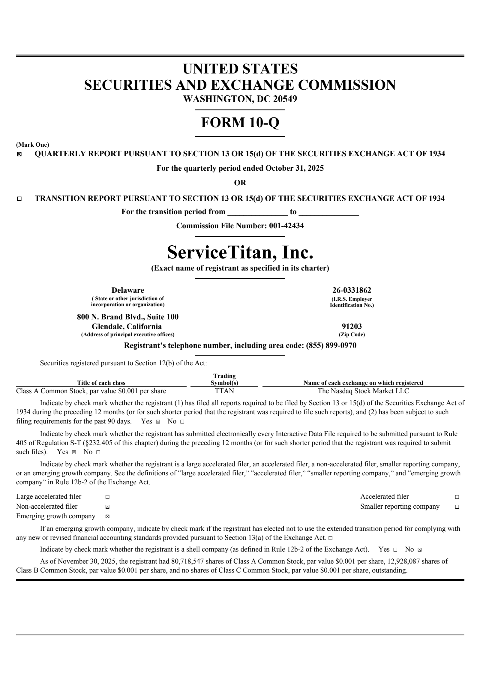 ServiceTitan's Q3 2026 Quarterly Report