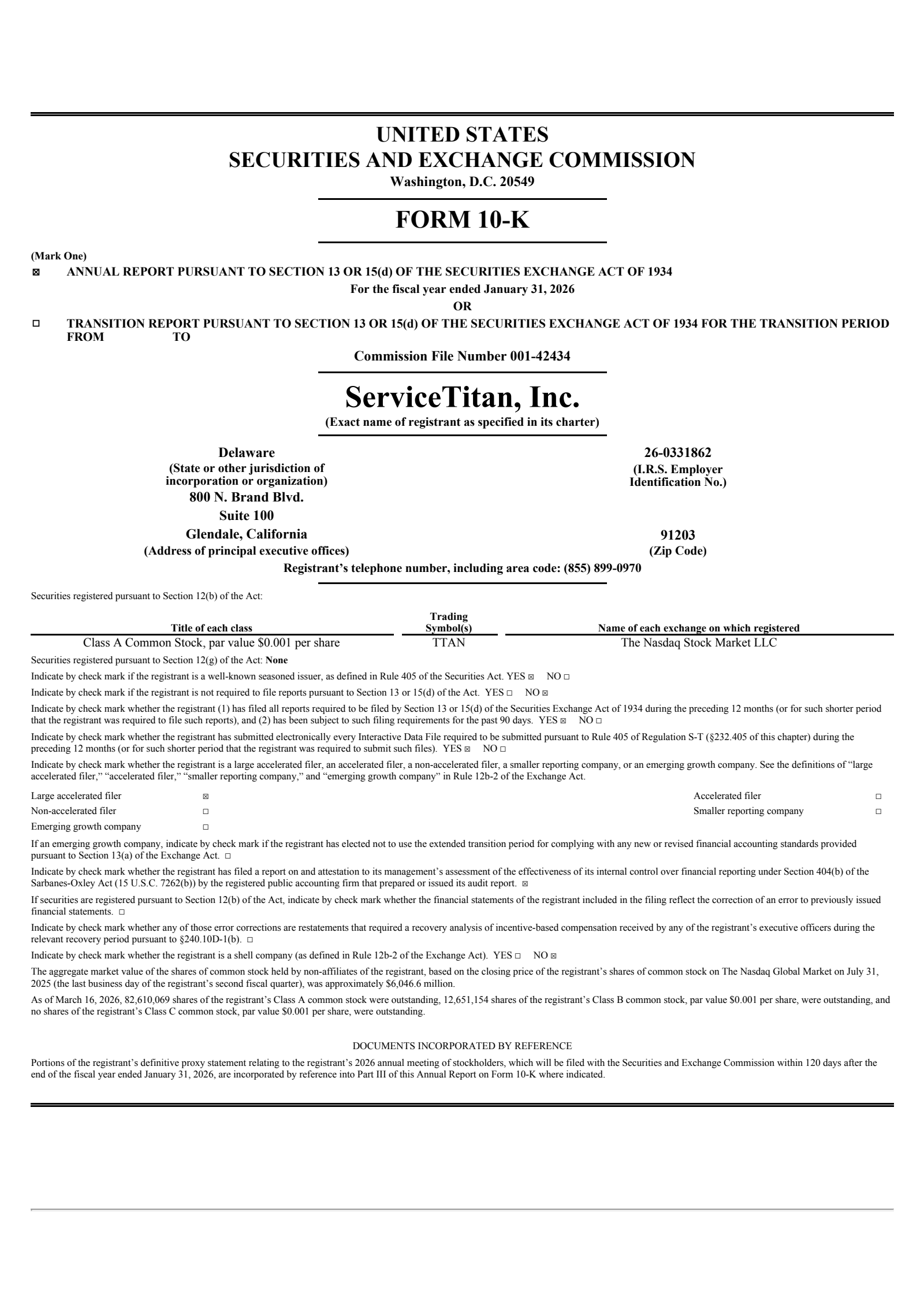 ServiceTitan's Q4 2026 Annual report