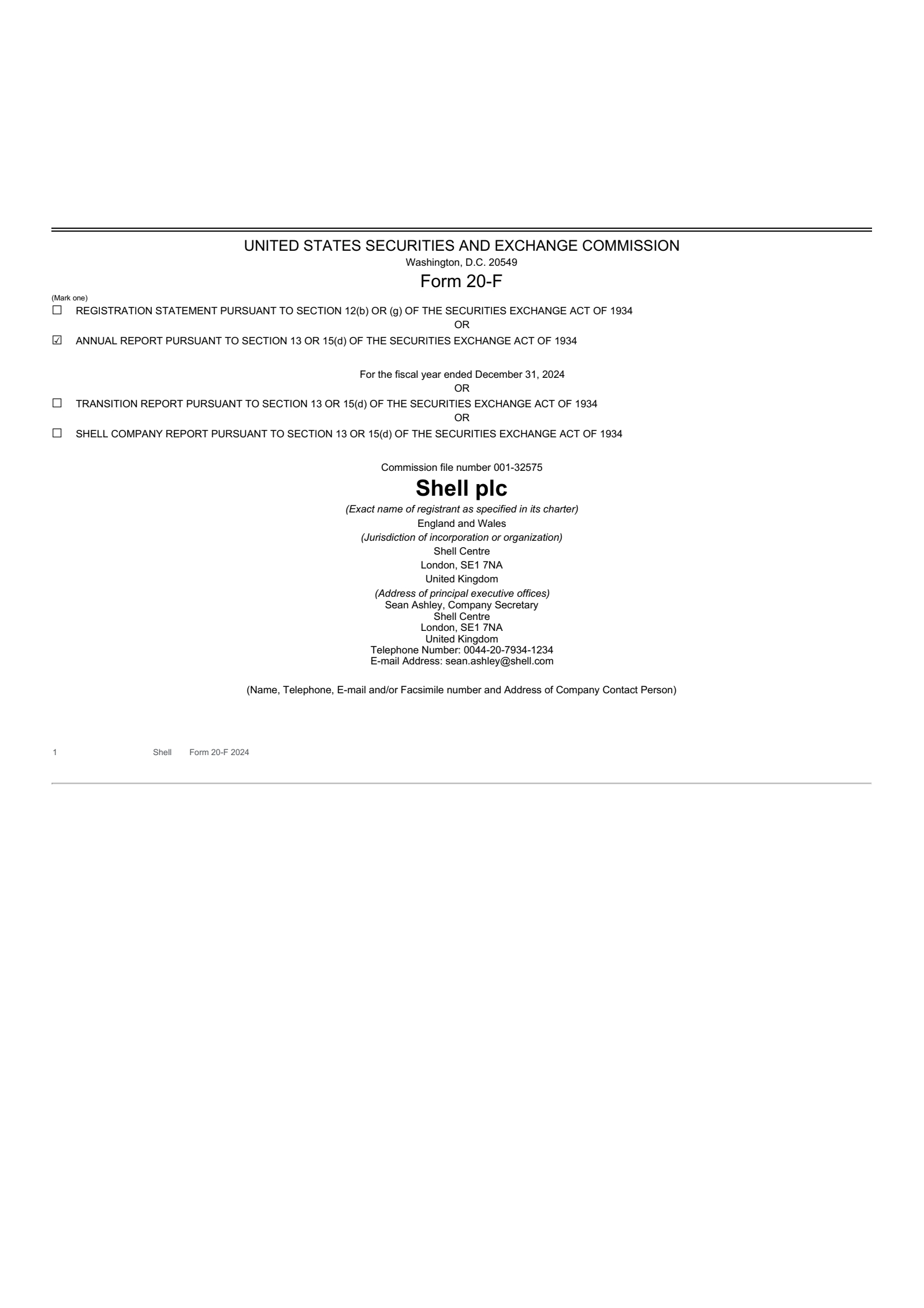 Shell Income Statement SHEL Q4 2024 Earnings Report on 1/30/2025