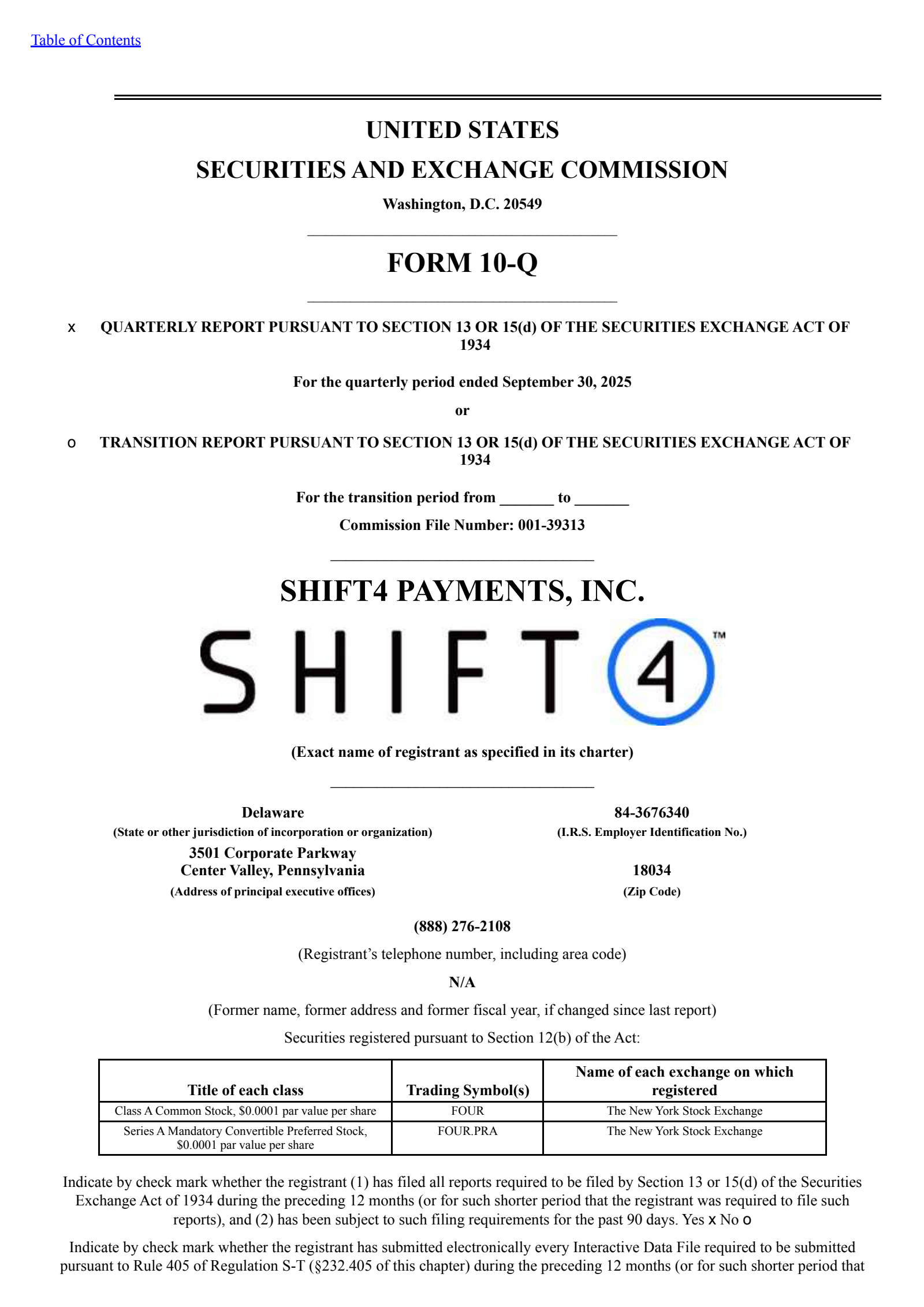 Shift4 Payments' Q3 2025 Quarterly Report