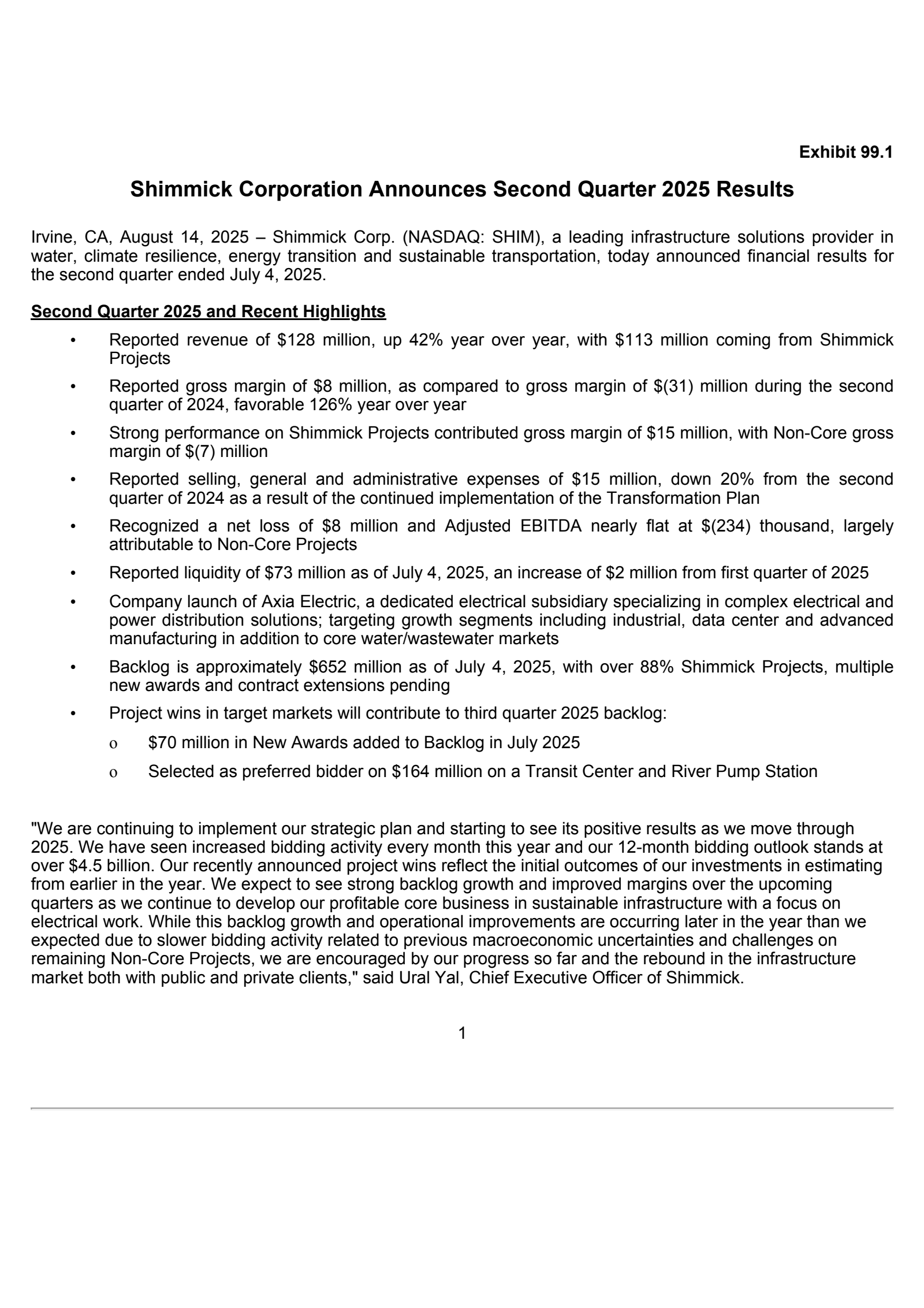 SHIM Q2 2025 Earnings Report on 8/14/2025
