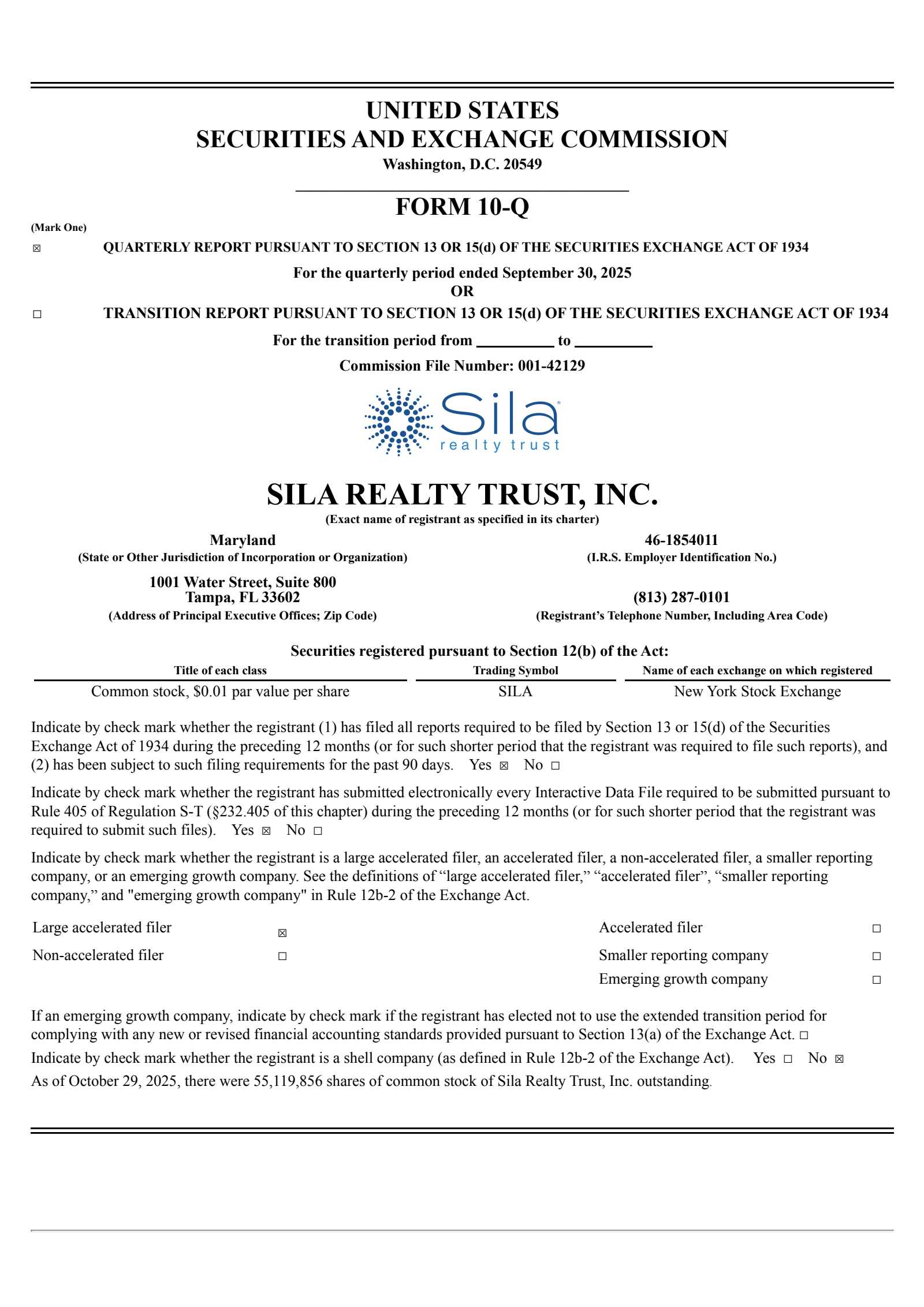 Sila Realty Trust's Q3 2025 Quarterly Report
