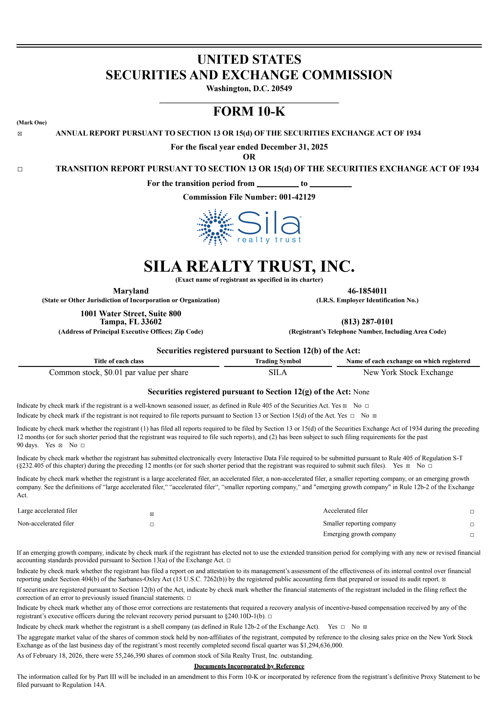 Sila Realty Trust's Q4 2025 Annual report