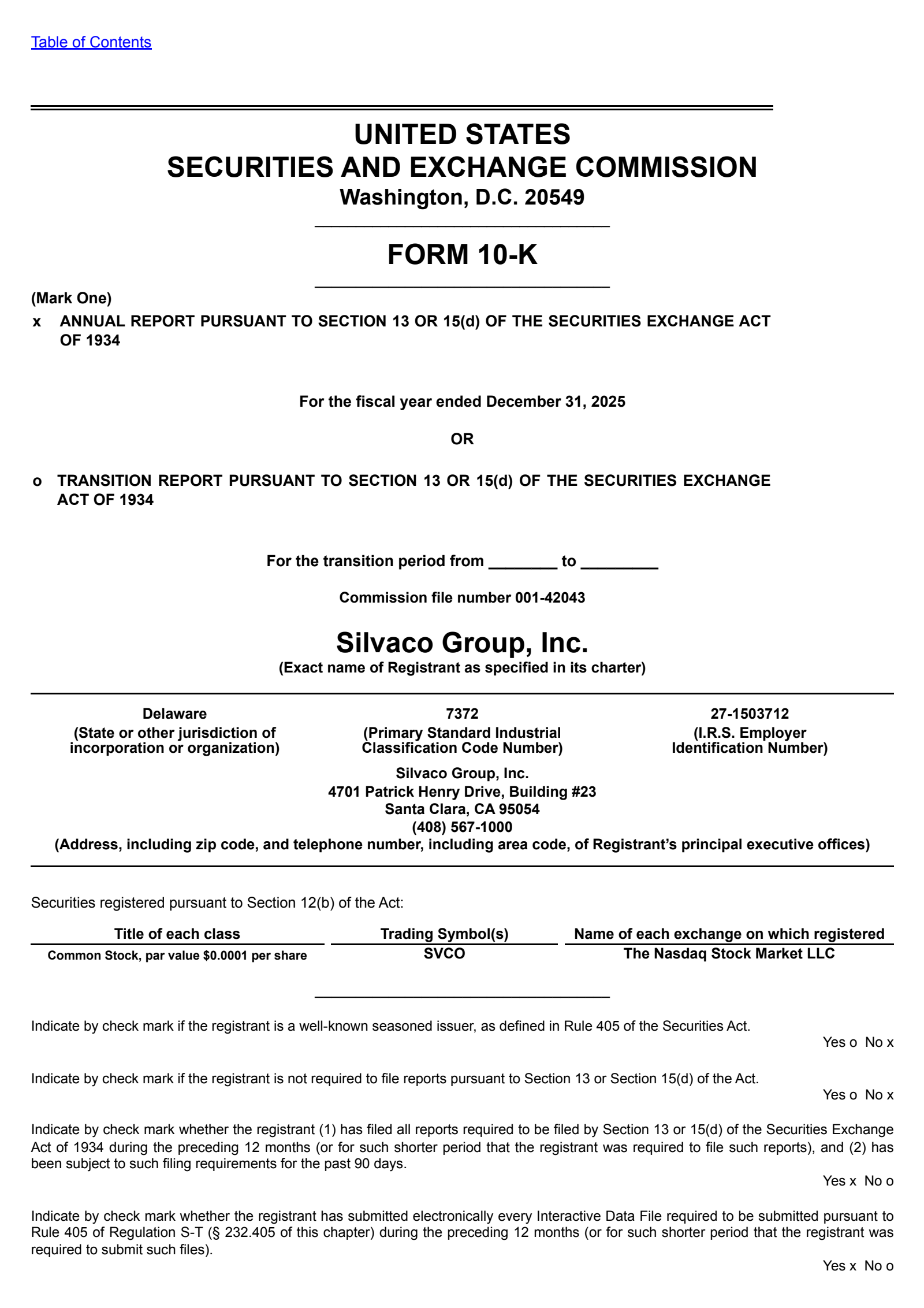 Silvaco Group's Q4 2025 Annual report