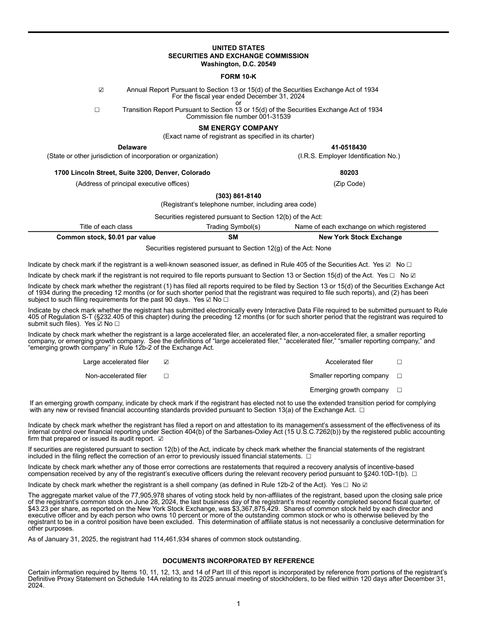SM Energy's Q4 2024 Prepared Remarks Annual Report