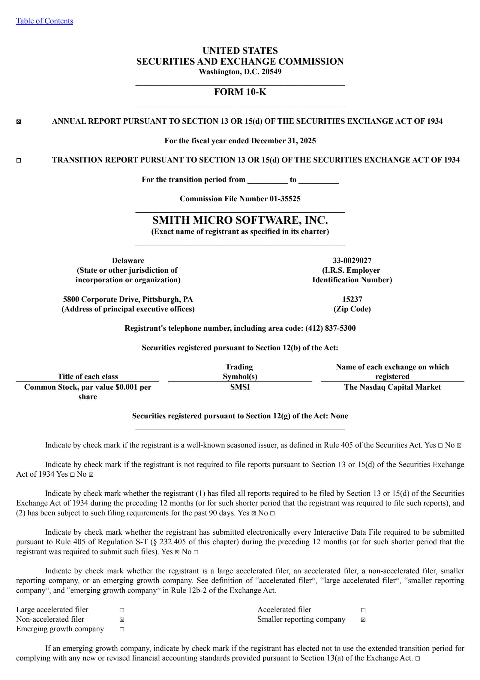 Smith Micro Software's Q4 2025 Annual report