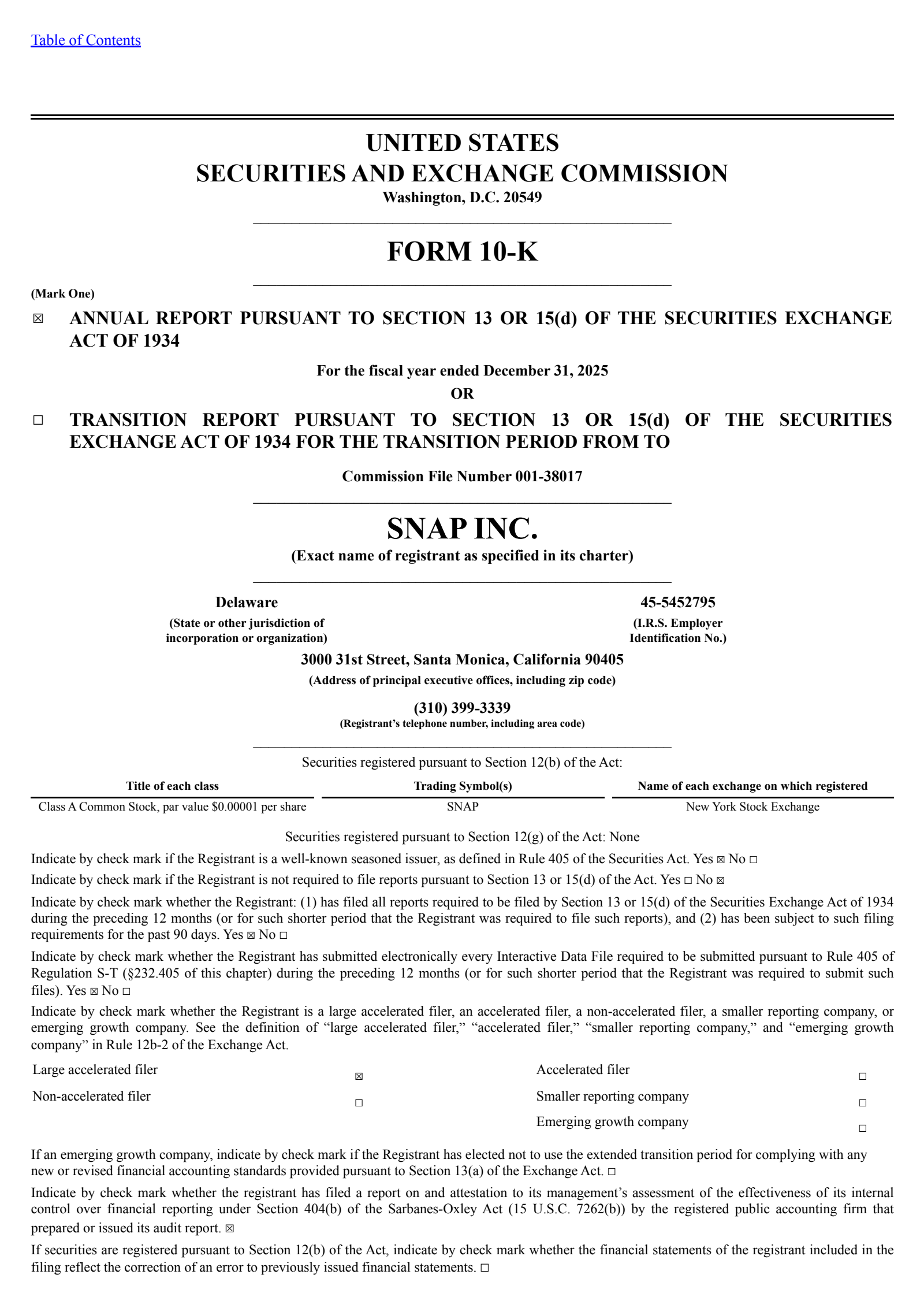 SNAP Q4 2025 Earnings Report on 2/4/2026