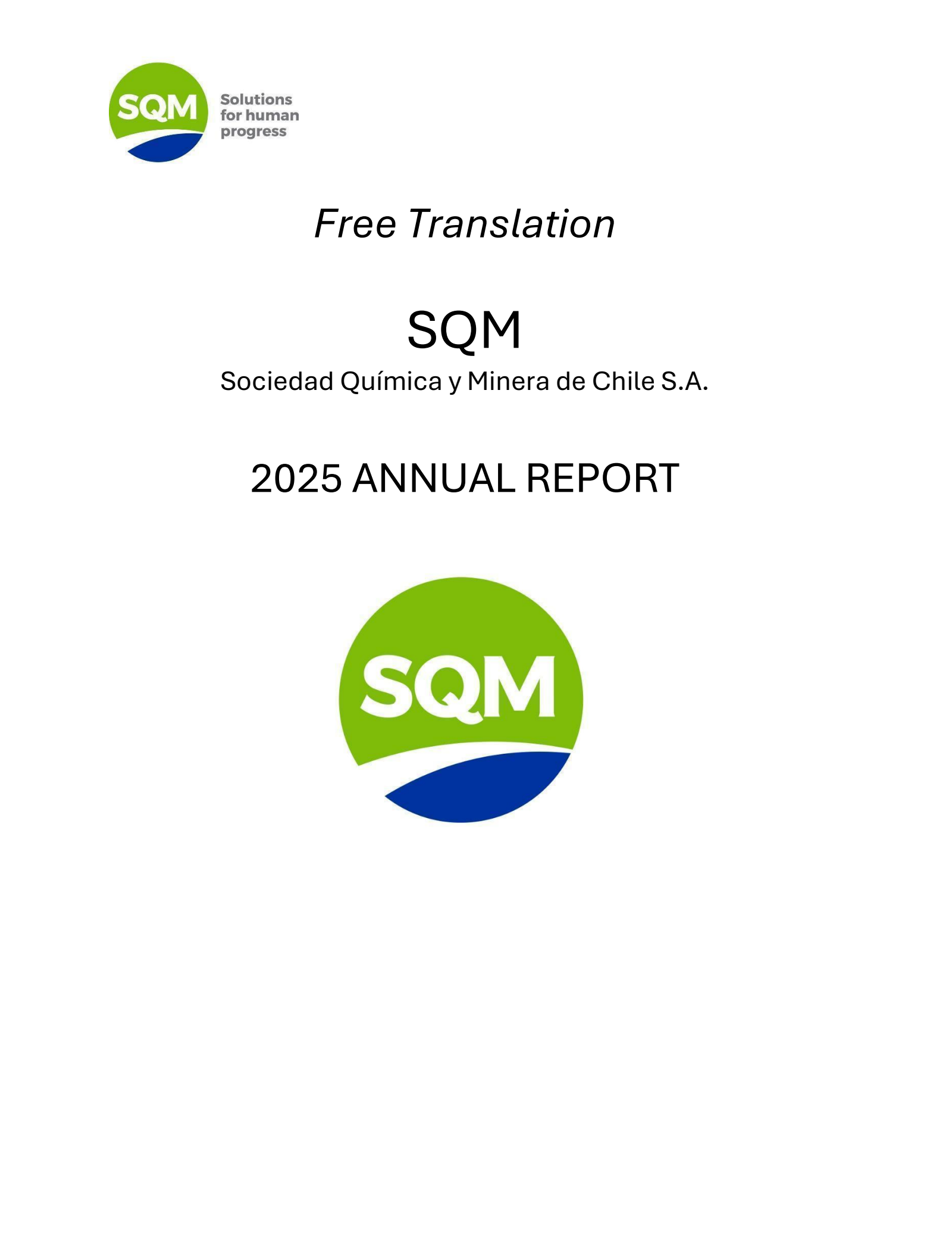Sociedad Quimica y Minera's Q4 2025 Annual report