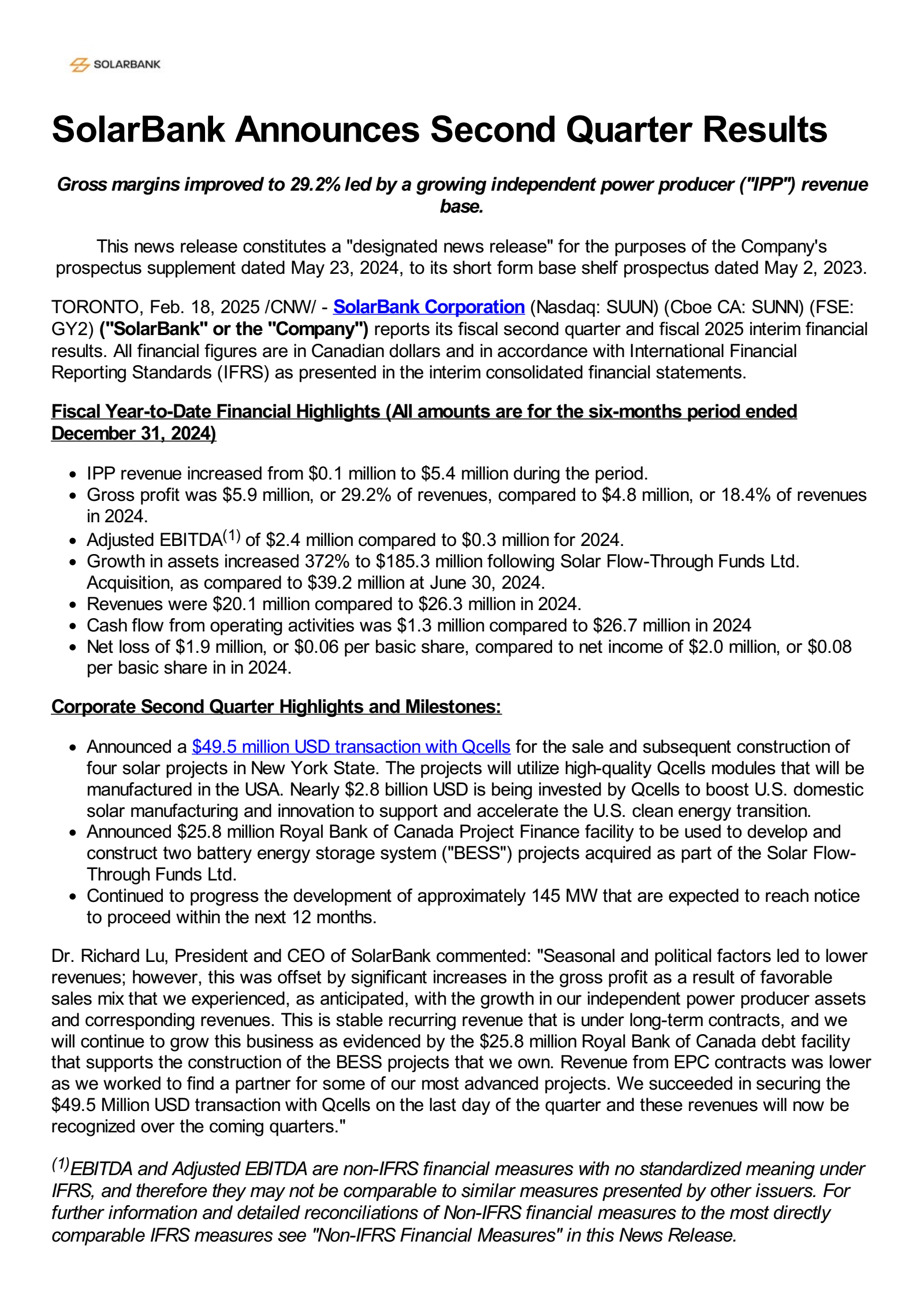 PowerBank's Q2 2025 Press Release