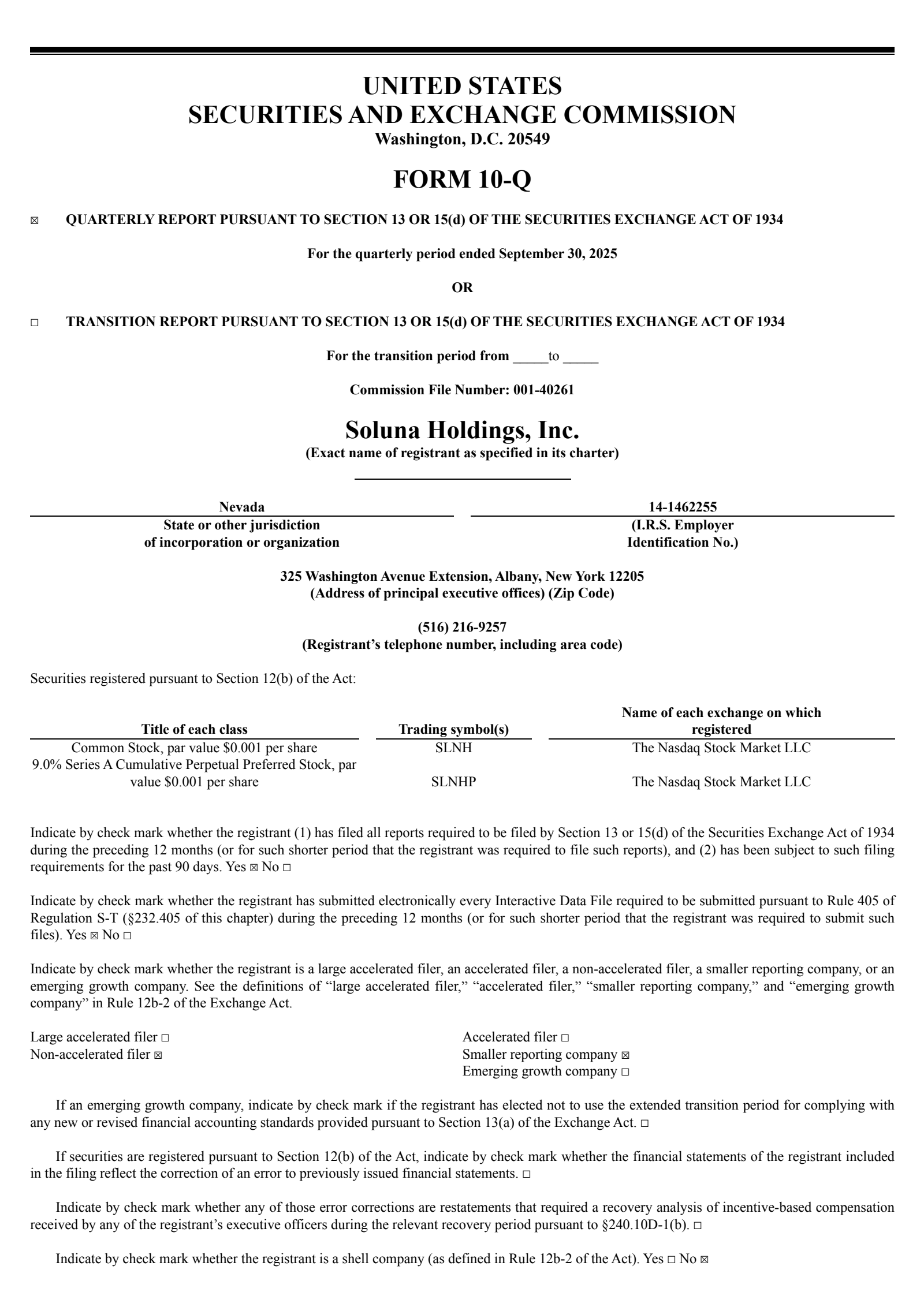 Soluna's Q3 2025 Quarterly Report