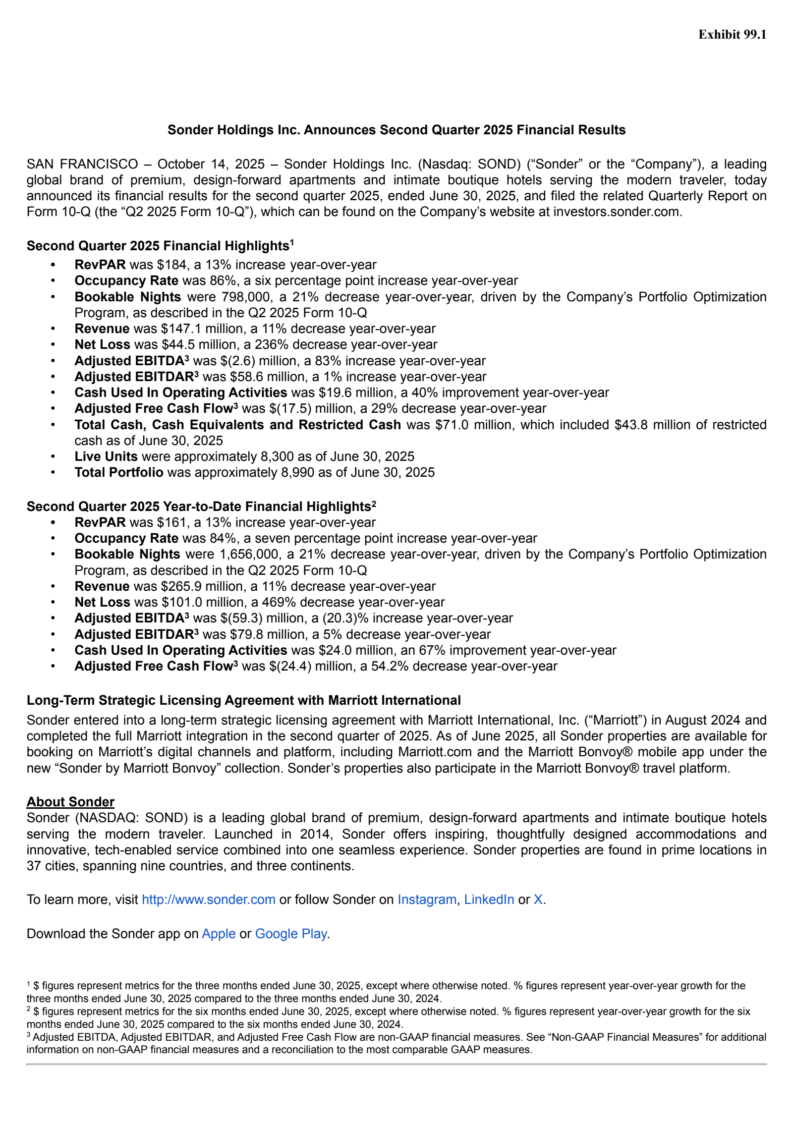 Sonder's Q2 2025 Earnings Release