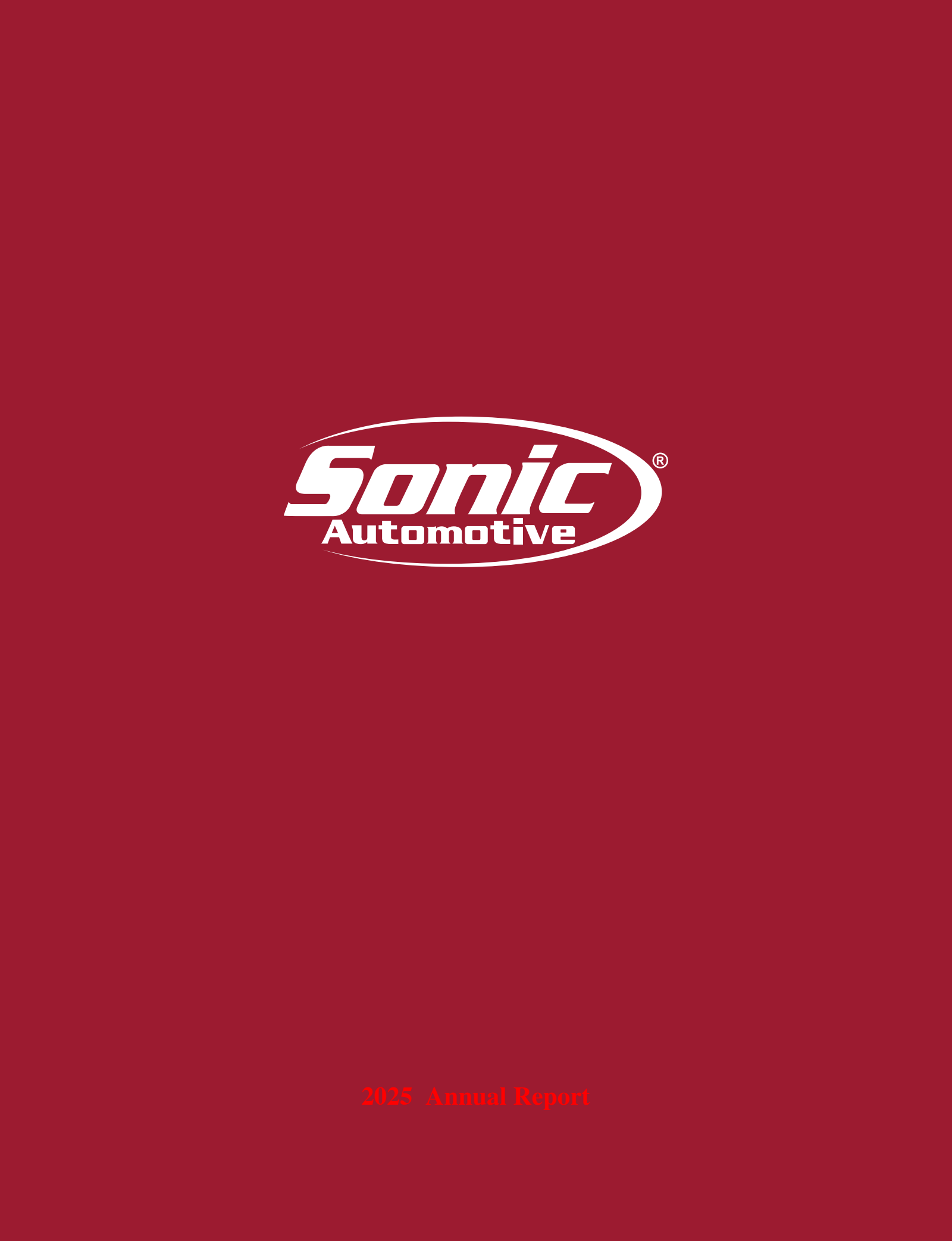 Sonic Automotive's Q4 2025 Annual report