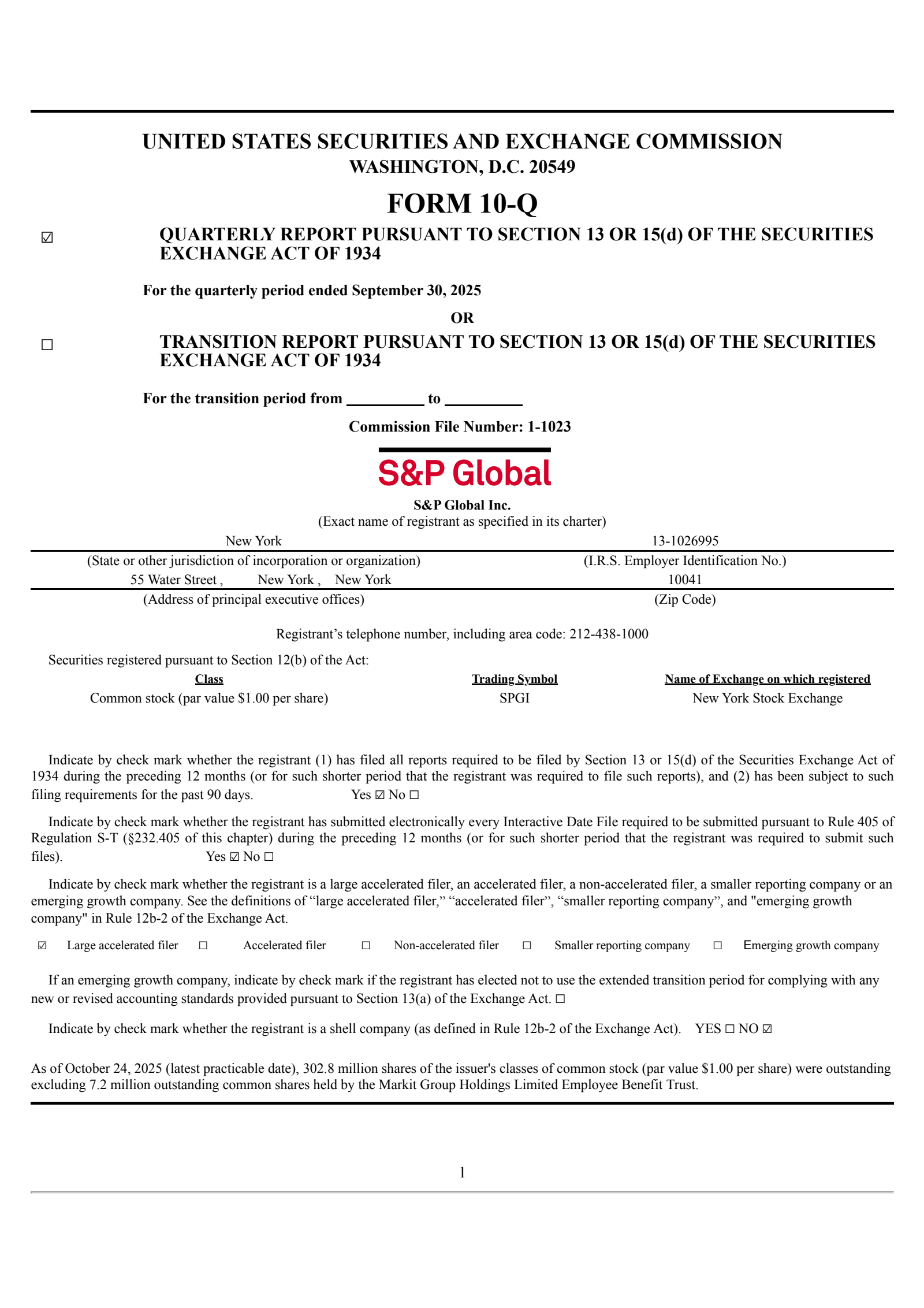 S&P Global's Q3 2025 Quarterly Report