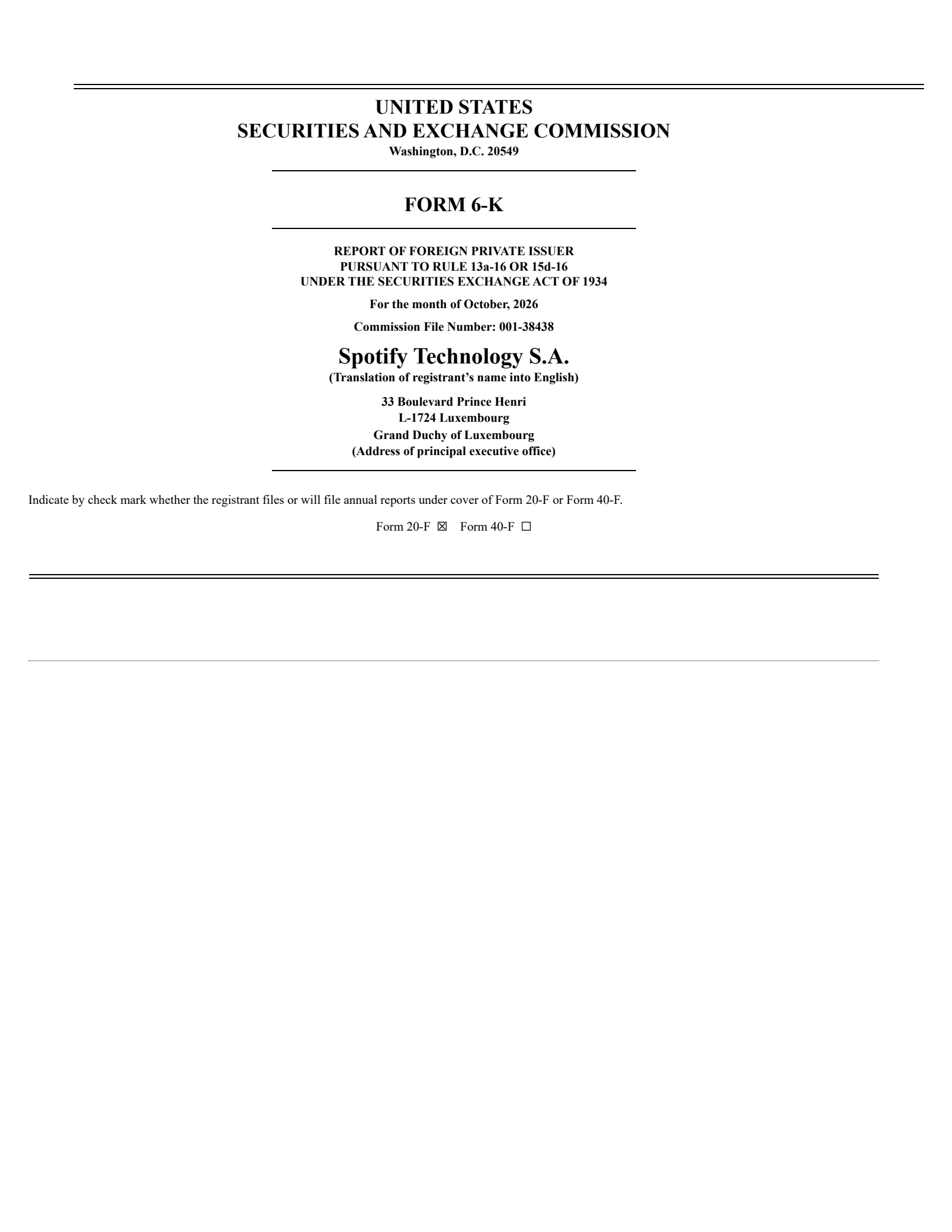 Spotify Technology (SPOT) Q3 2026 Earnings Results & Call Transcript