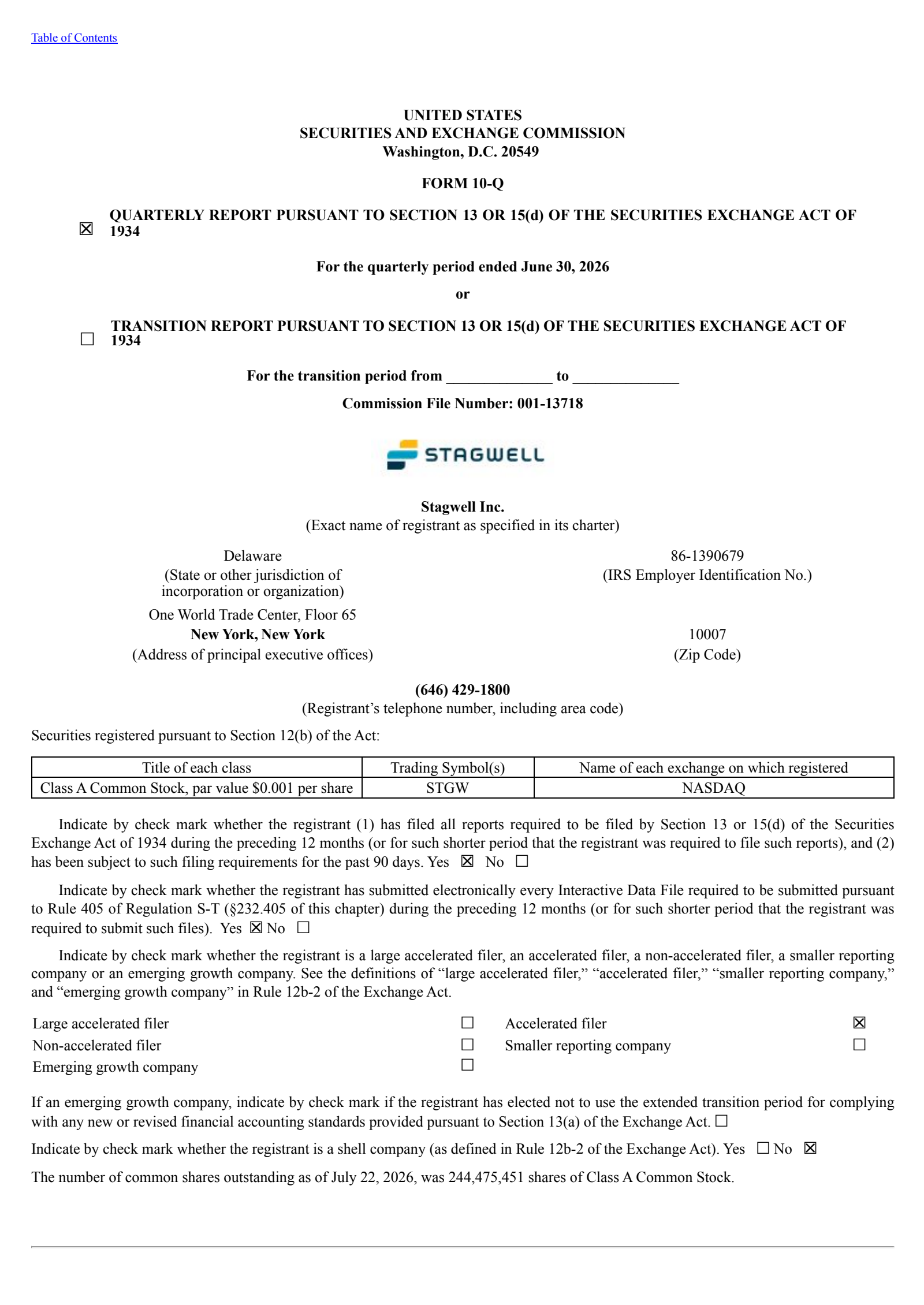 Stagwell's Q2 2026 Quarterly report