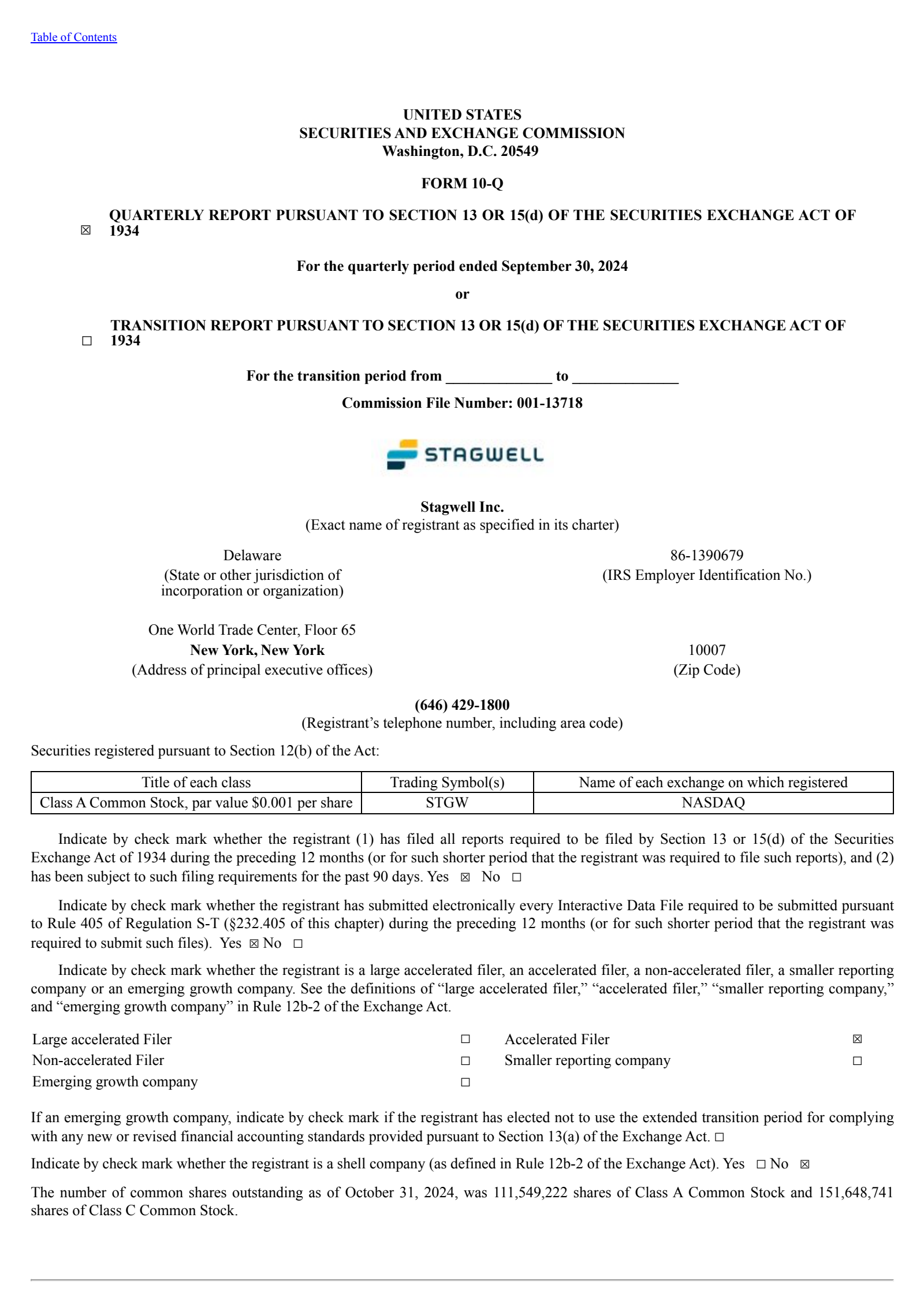 Stagwell's Q3 2024 Quarterly report