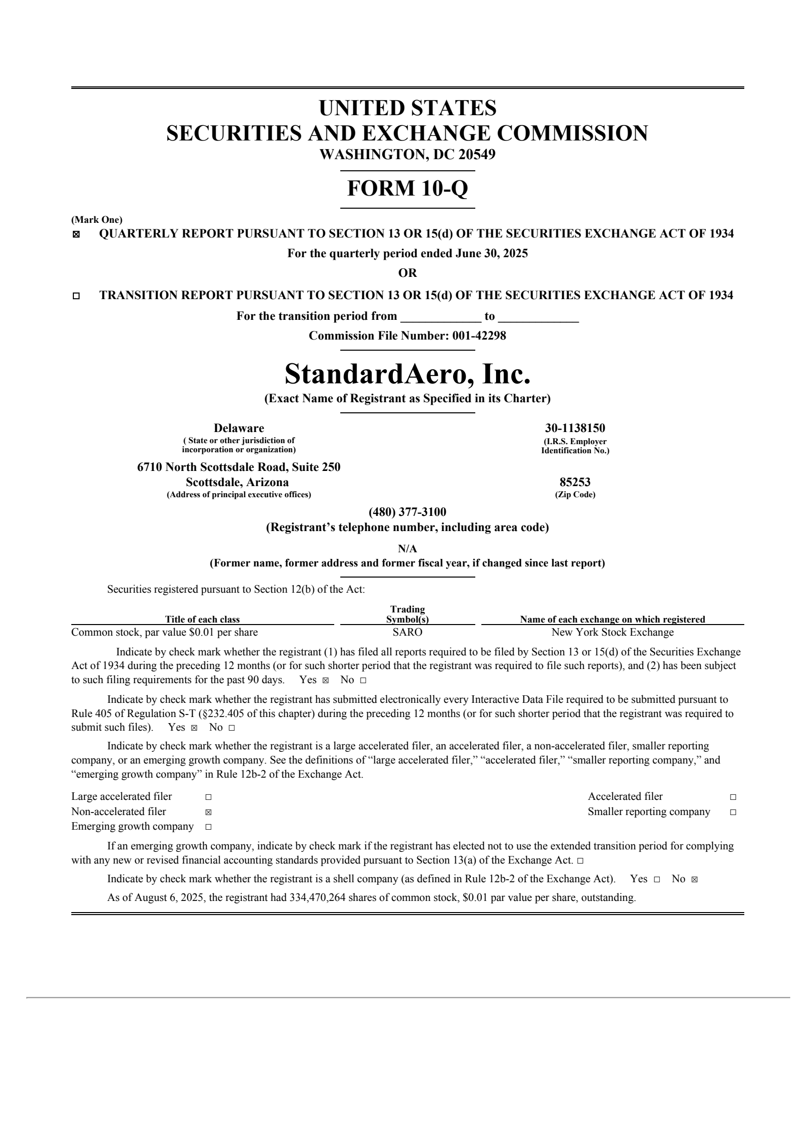 StandardAero's Q2 2025 Quarterly report