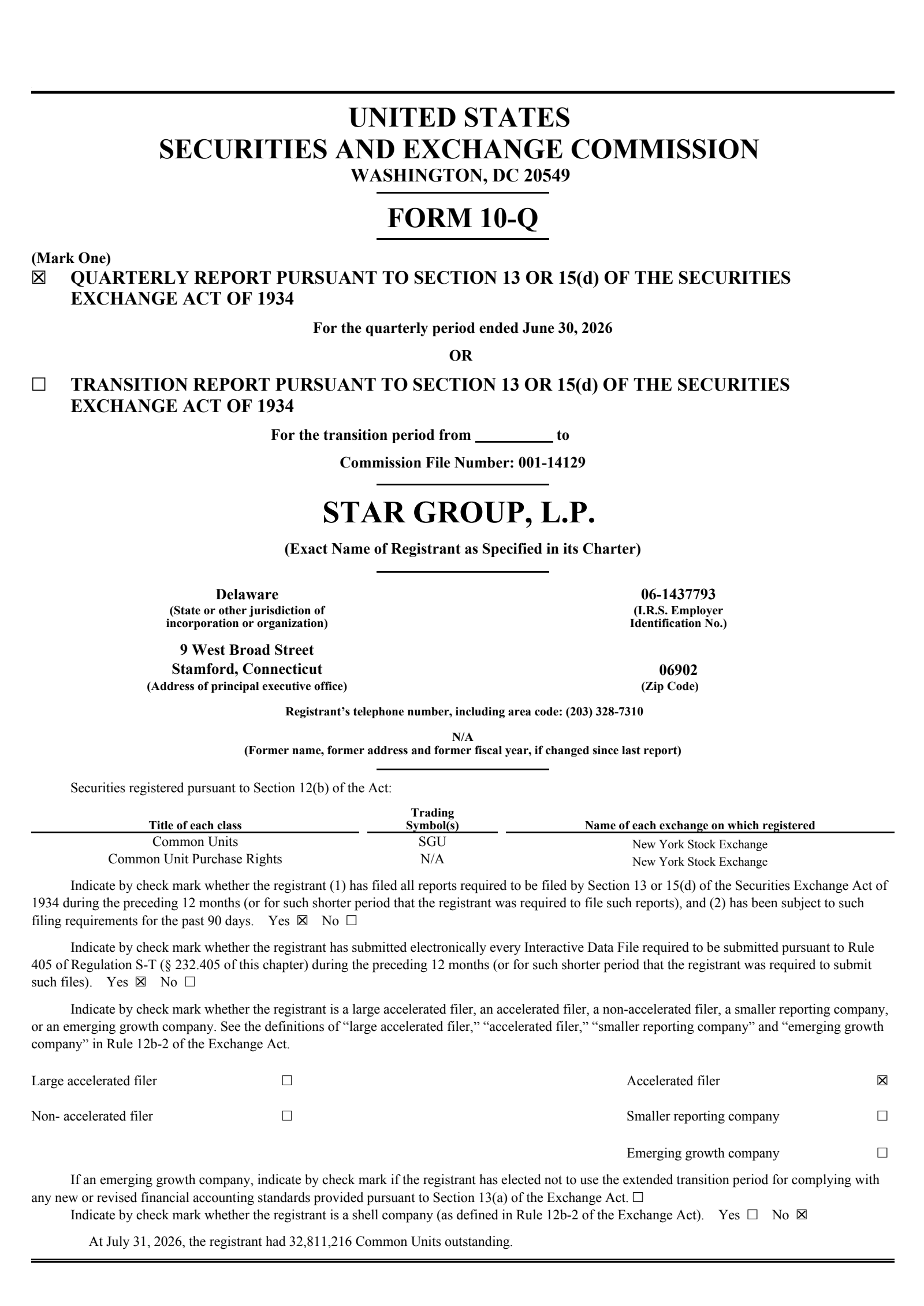 Star Group's Q3 2026 Quarterly report